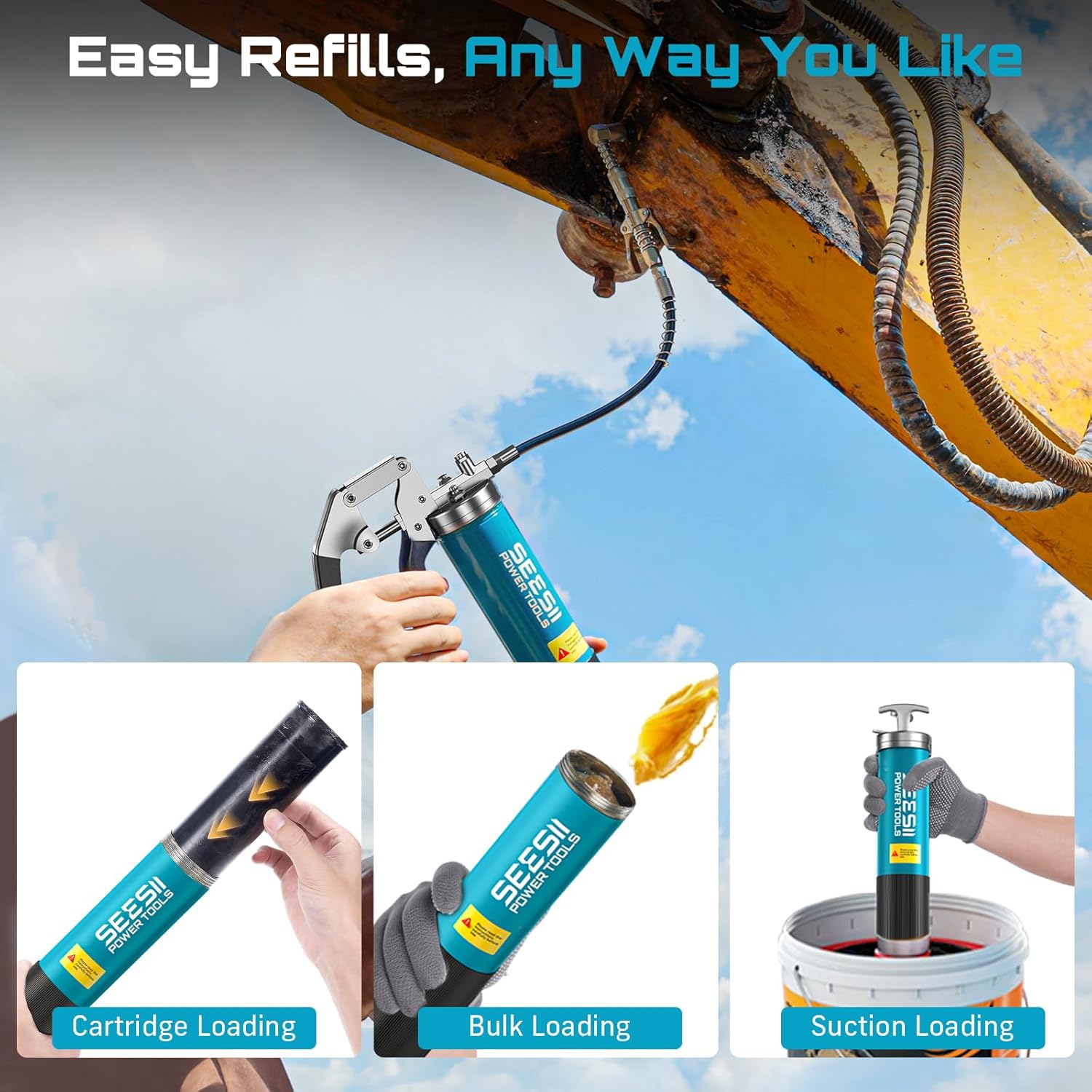 Thumbnail 6 de Seesii Upgraded Grease Gun 14oz 🛠️