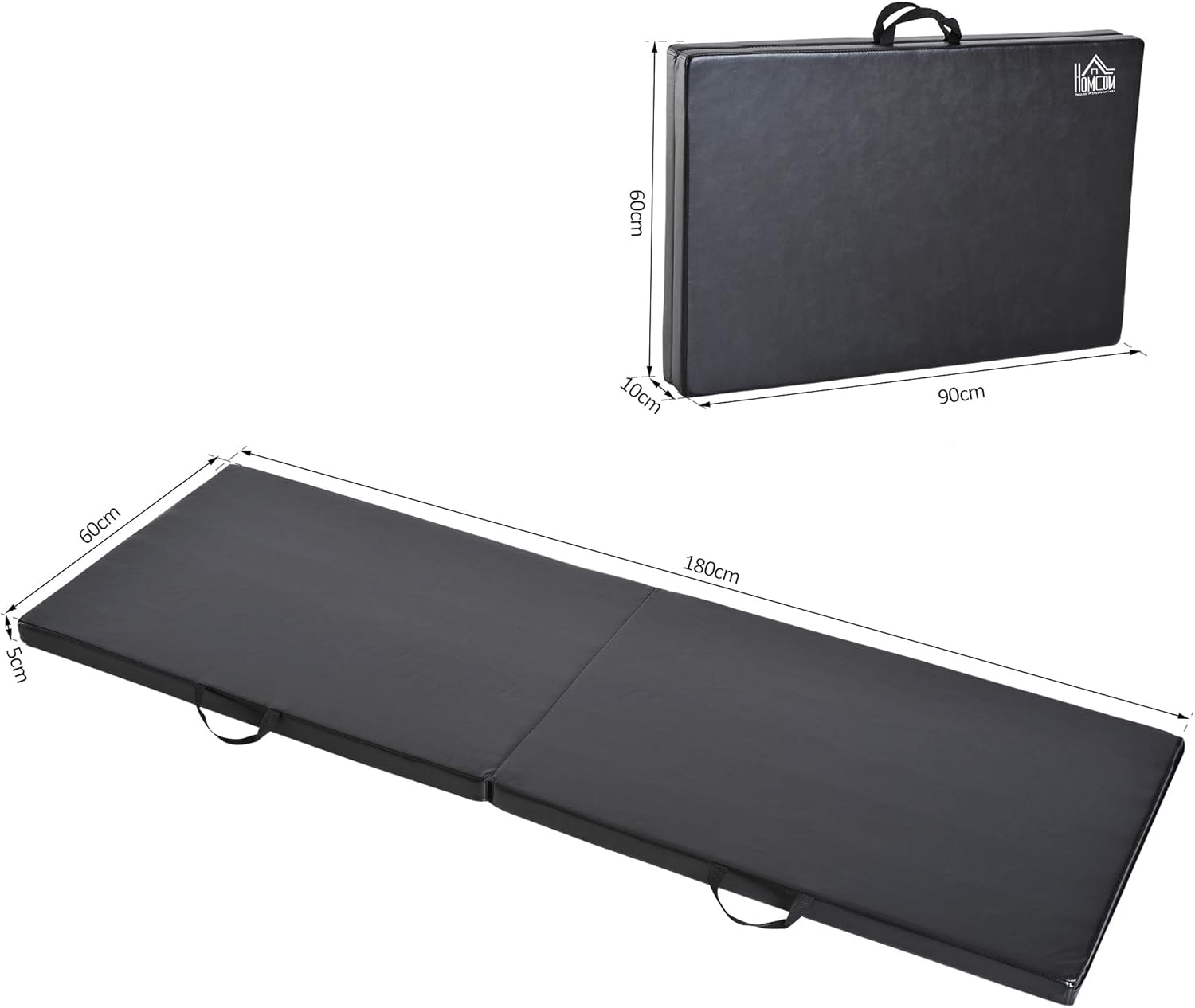 Thumbnail 5 de HOMCOM tapis de gymnastique yoga pilates fitness pliable grand format en simili cuir