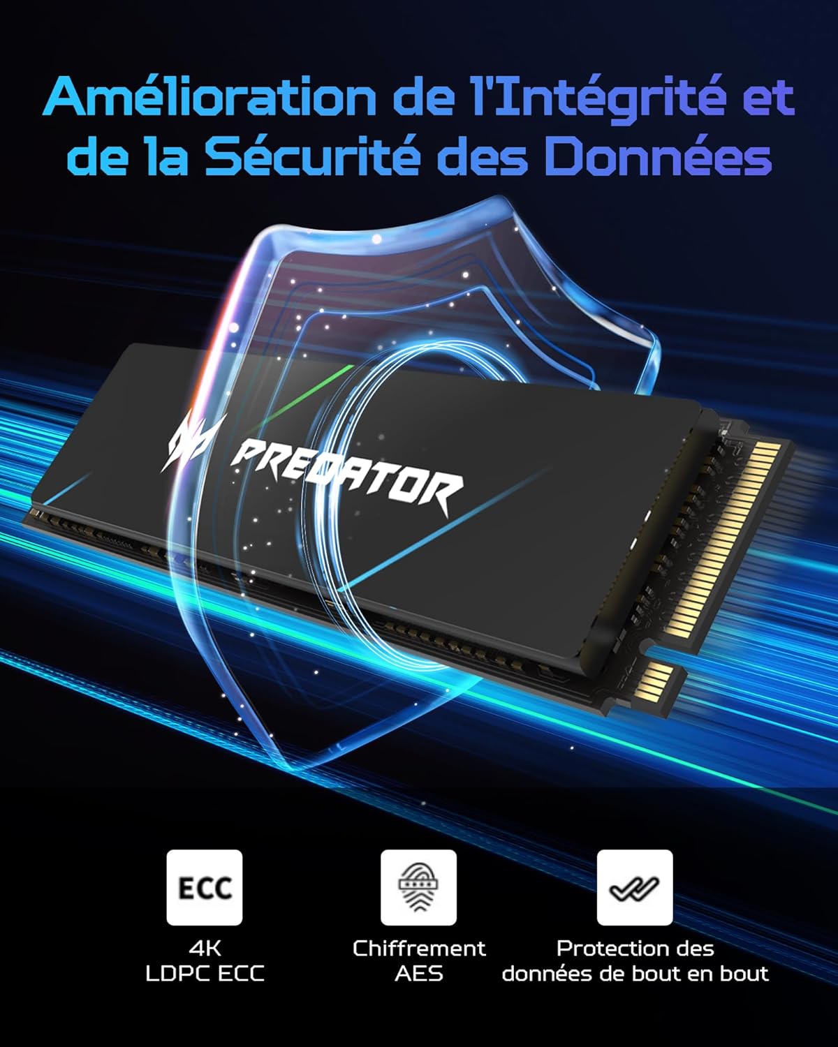 Detalle 2 de Predator GM7000 2TB M.2 NVMe SSD with DRAM Cache (PCIe Gen4×4)