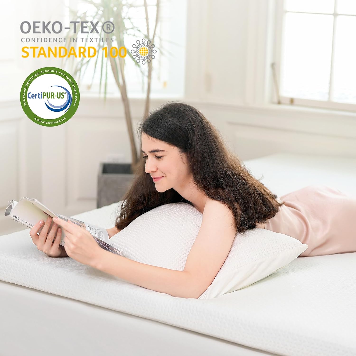 Thumbnail 4 de 3 Inch Memory Foam Mattress Topper 7.5cm (135x190cm)
