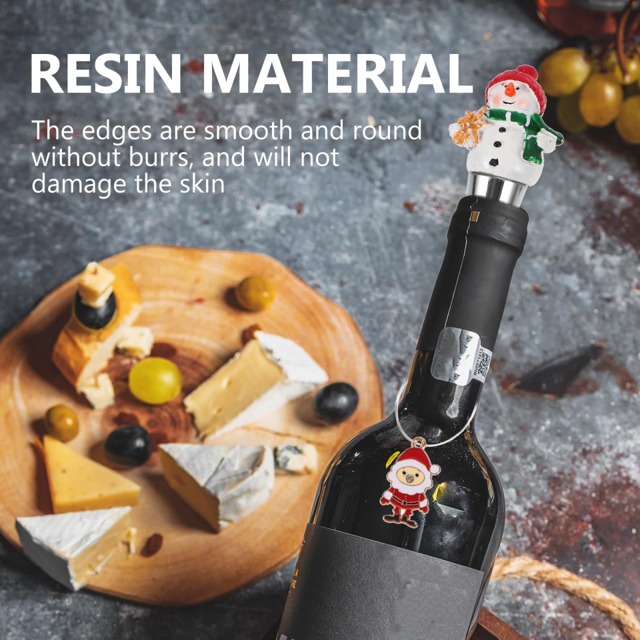 Detalle 2 de Healifty Christmas wine bottle stopper set