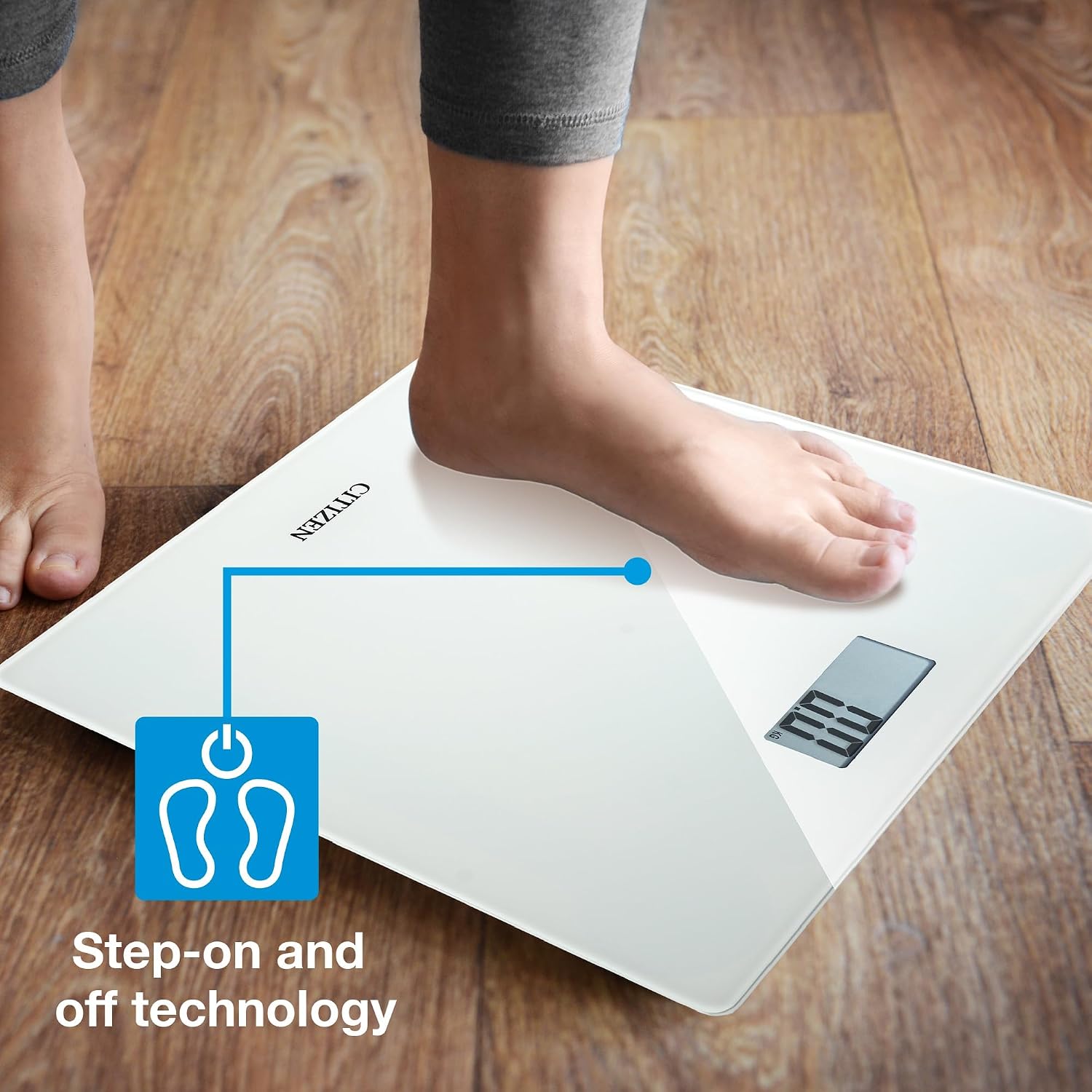 Detalle 2 de Citizen Digital Bathroom Scales — Accurate 0.1 kg Home Weighing with Large Display