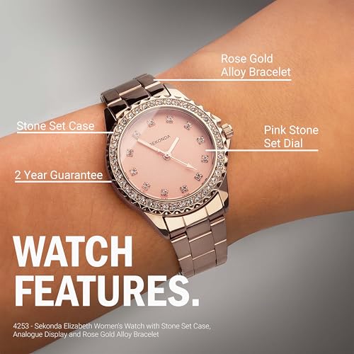 Thumbnail 2 de Sekonda Elizabeth Womens Analogue Watch 33mm Dial Rose Gold Alloy Strap