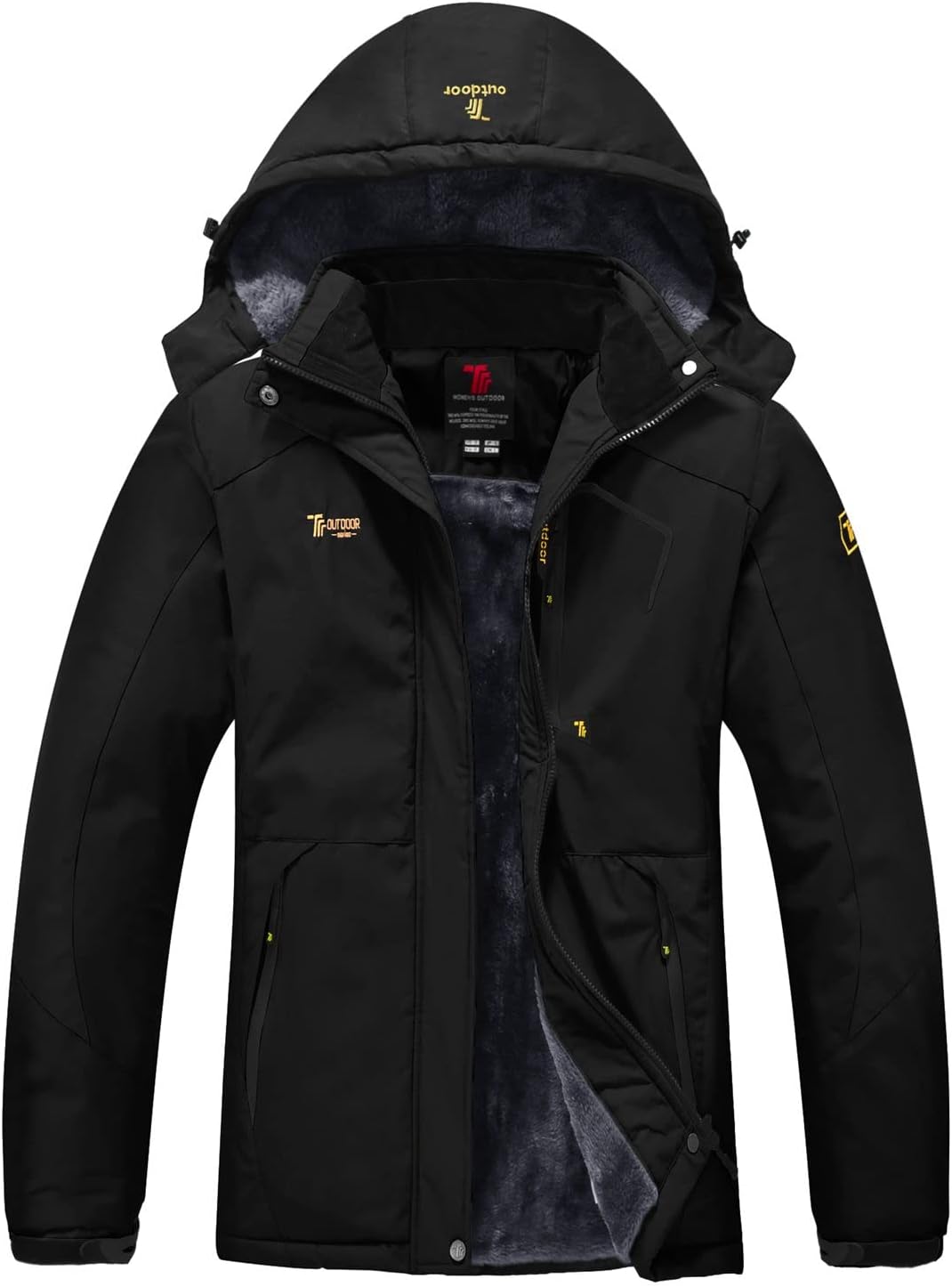 Detalle de Rdruko Women's Outdoor Ski Jacket, Waterproof Windproof Fleece with Hood