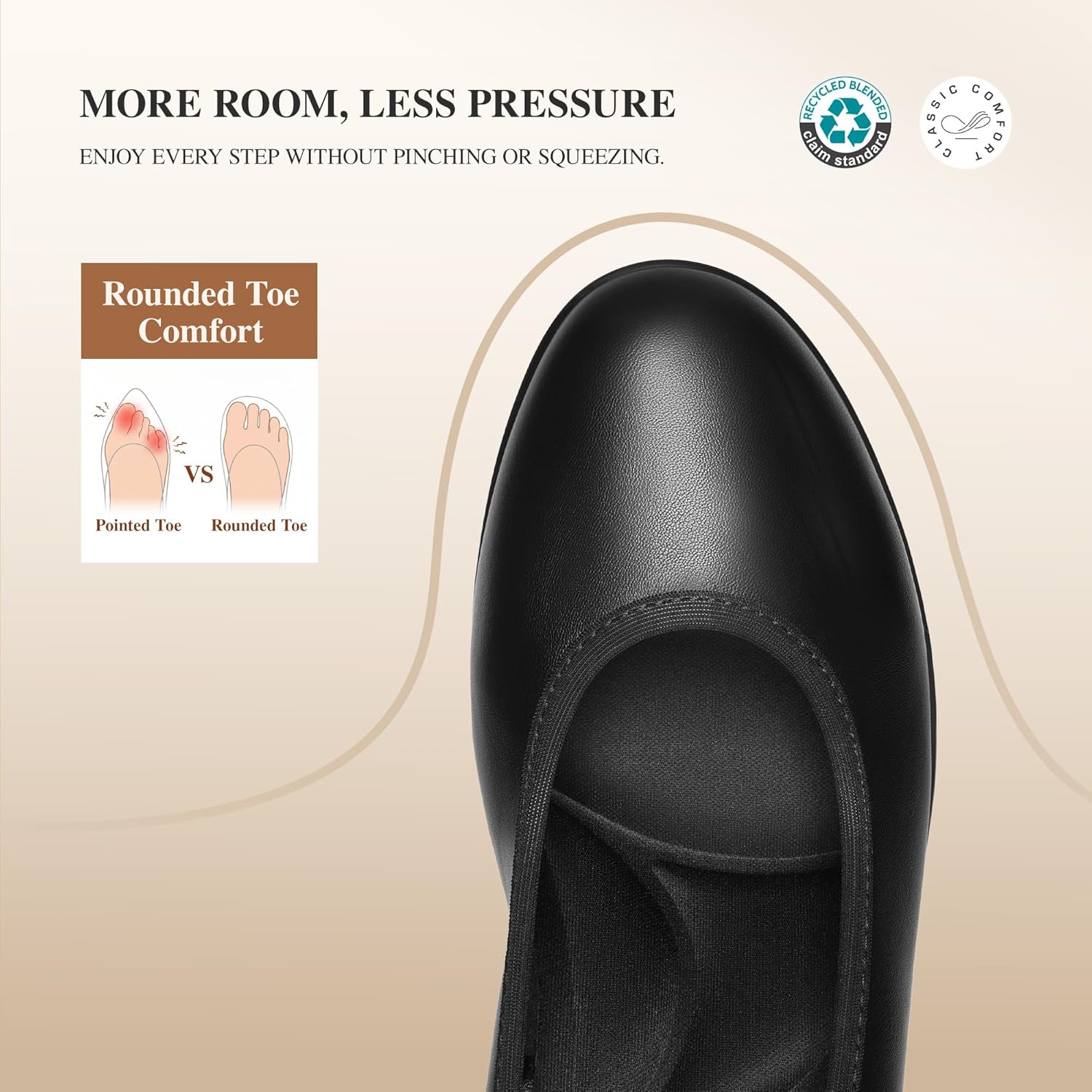 Thumbnail 3 de Dream Pairs Women's Chunky Closed-Toe Low Block Heel Work Pumps