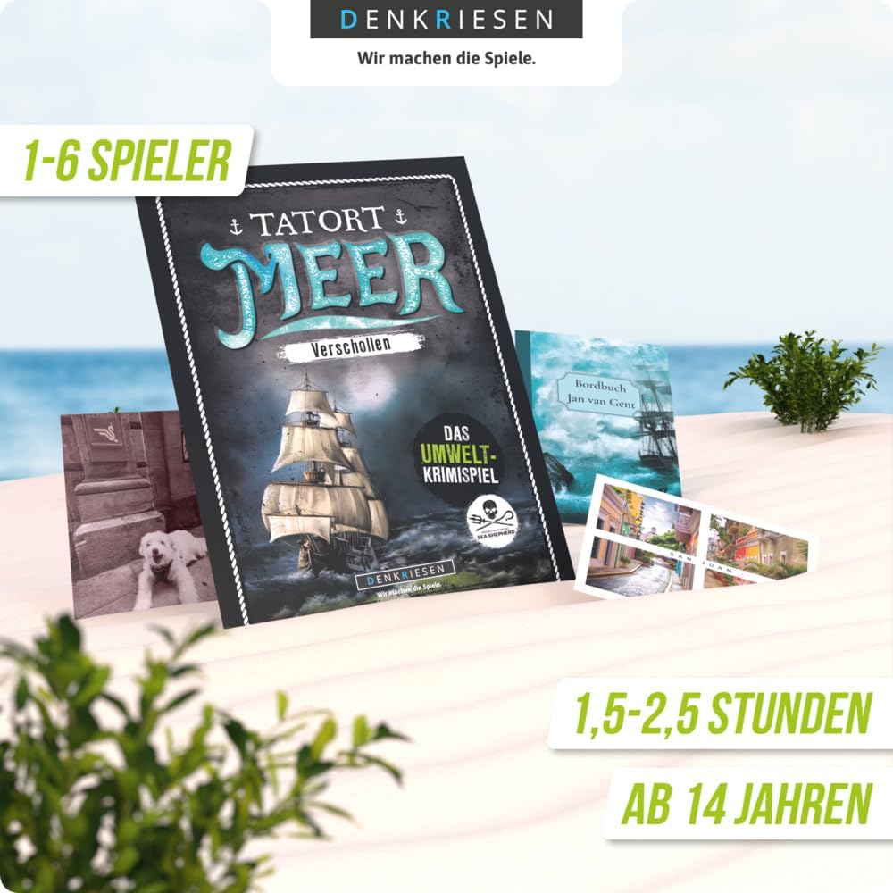 Thumbnail 3 de DENKRIESEN Tatort Meer Verschollen – Krimispiel für 1–6 Personen, ab 14 Jahren