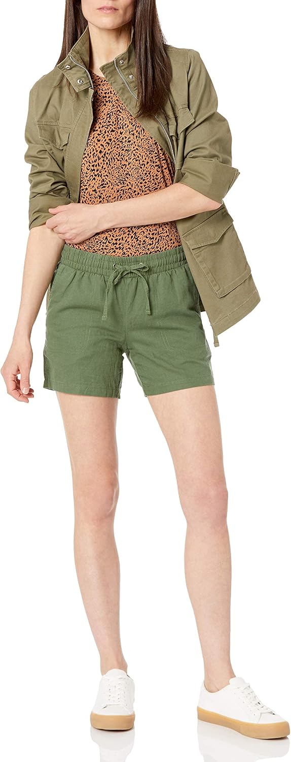 Detalle 2 de Amazon Essentials Linen Blend Shorts 5-inch