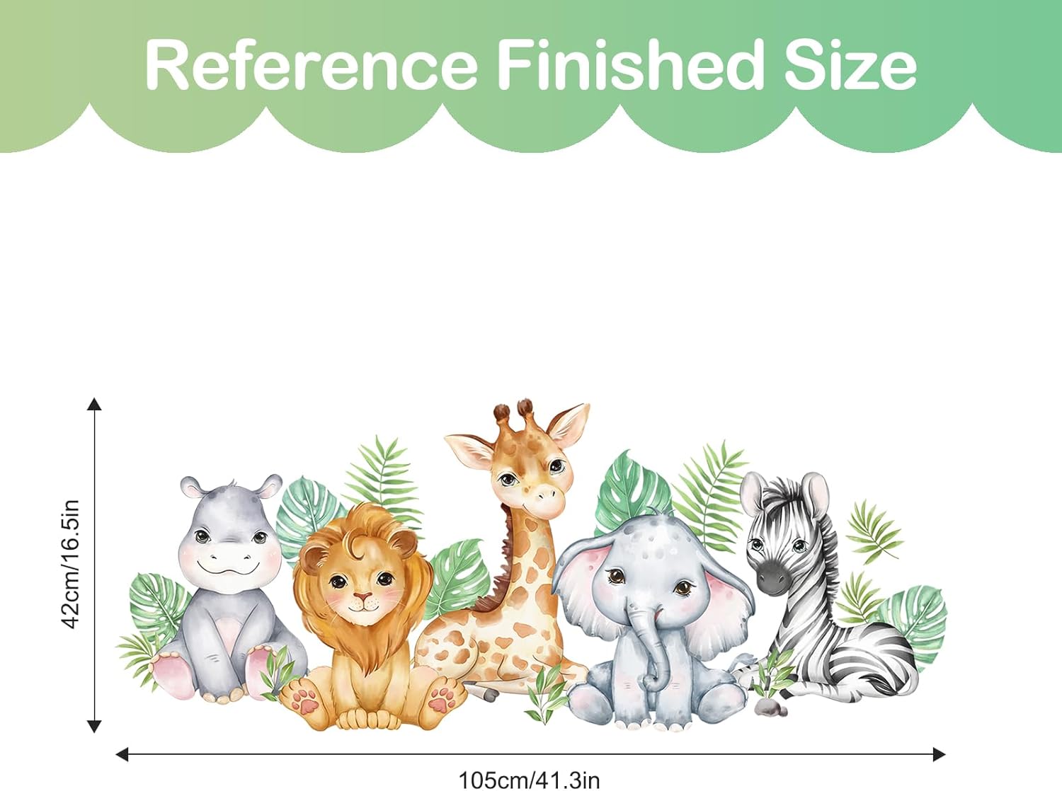 Thumbnail 4 de Tanlaby Dschungel Tier Wandsticker: Waldtiere für Kinderzimmer – abnehmbar & selbstklebend
