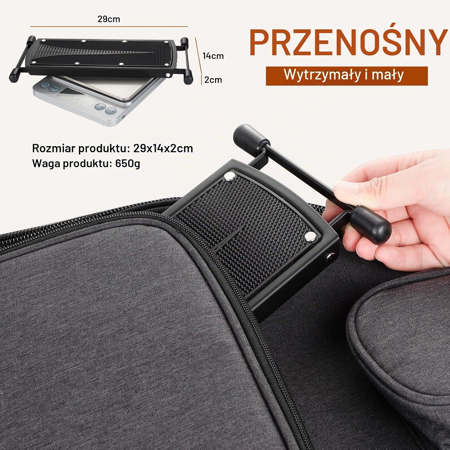 Detalle de CAHAYA CY0337 – składany podnóżek gitarowy z regulacją wysokości i kąta