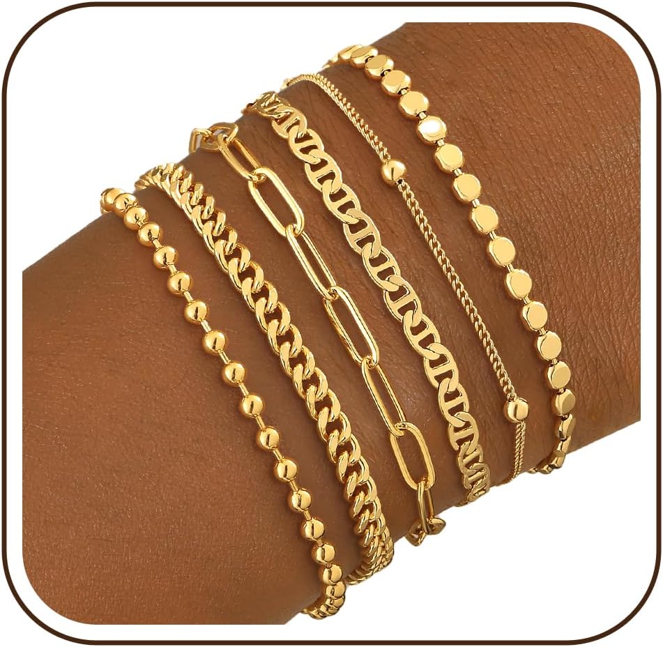 Detalle de ZOERAY Armband Set für Damen, 18K vergoldet