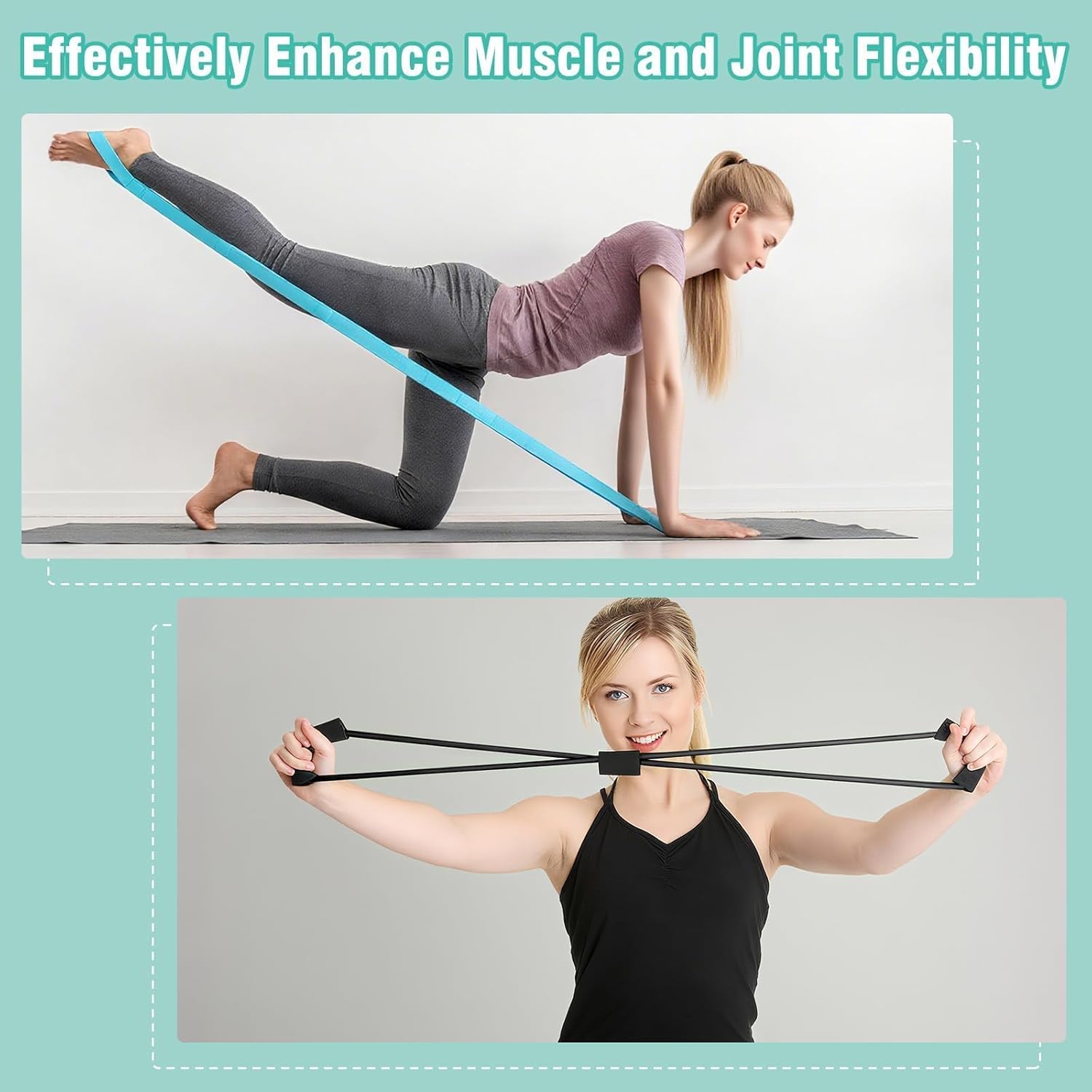 Thumbnail 6 de Muuruu Pilates Equipment Kit for Home Workout (14" Magic Circle + Ball, Ring, Bands, Weights & Accessories)