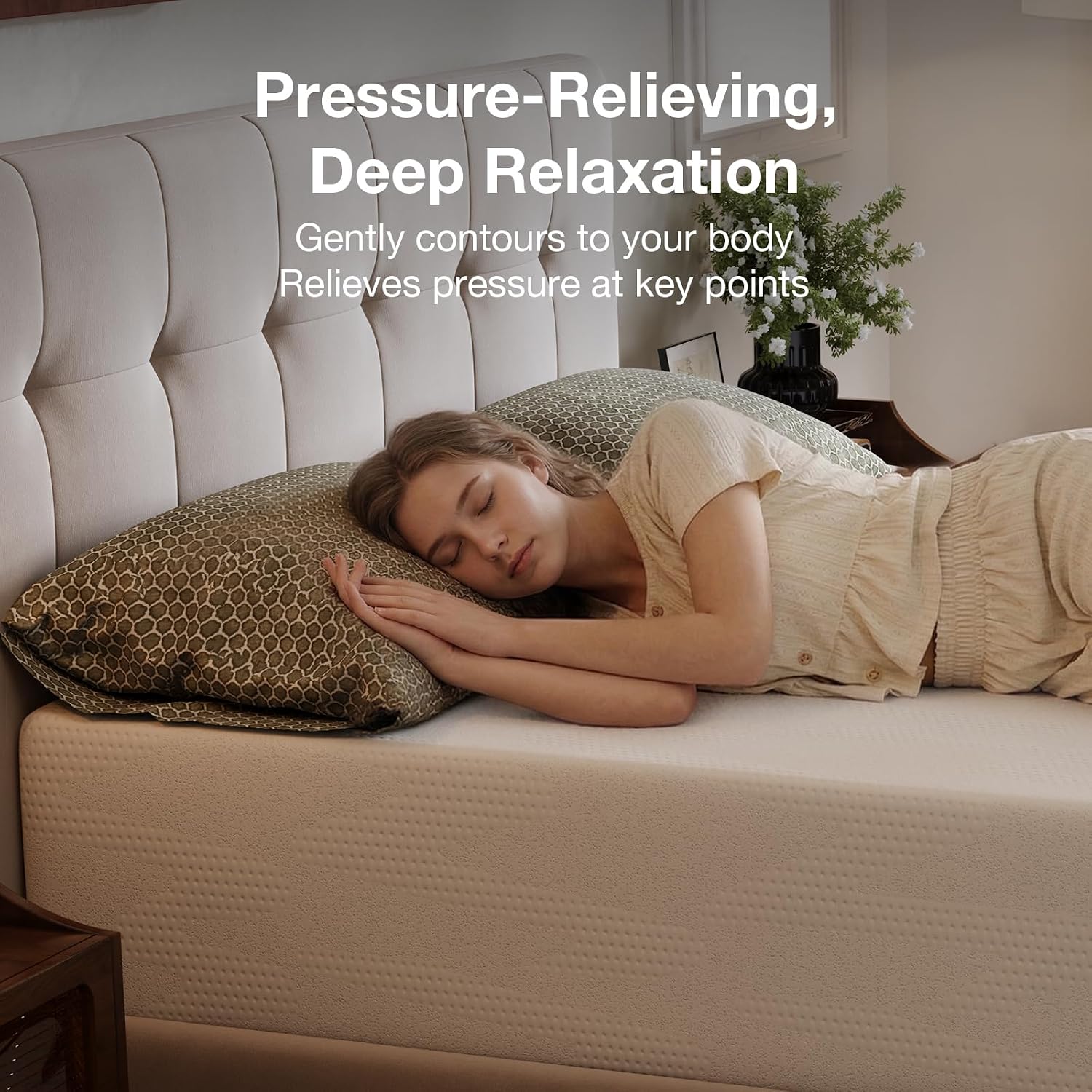 Detalle de Novilla NAMM12QWV53 12-Inch Queen Memory Foam Mattress in a Box