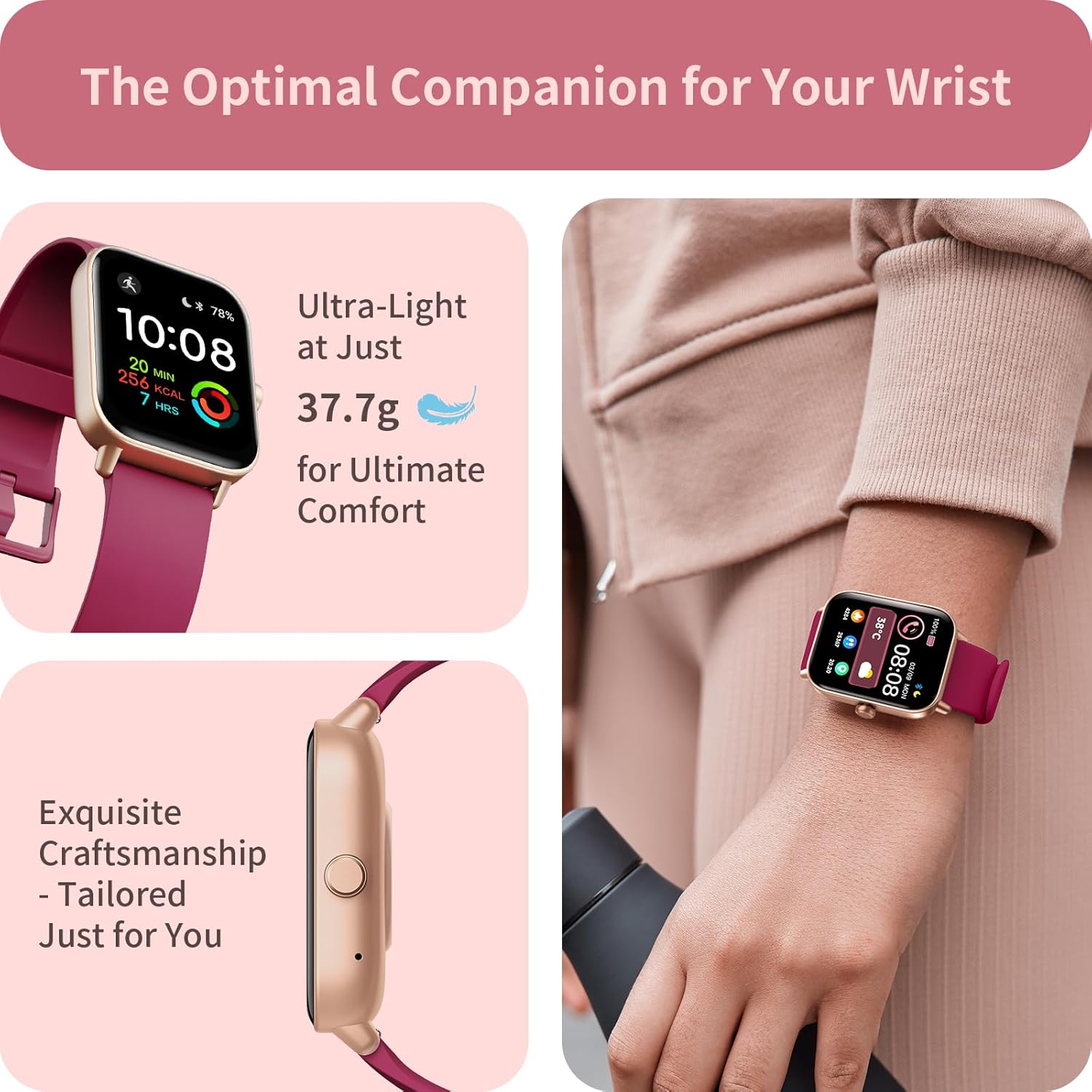 Thumbnail 4 de Smart Watch for Women with Alexa, Heart Rate, SpO2, Sleep Tracking & IP68 Calling