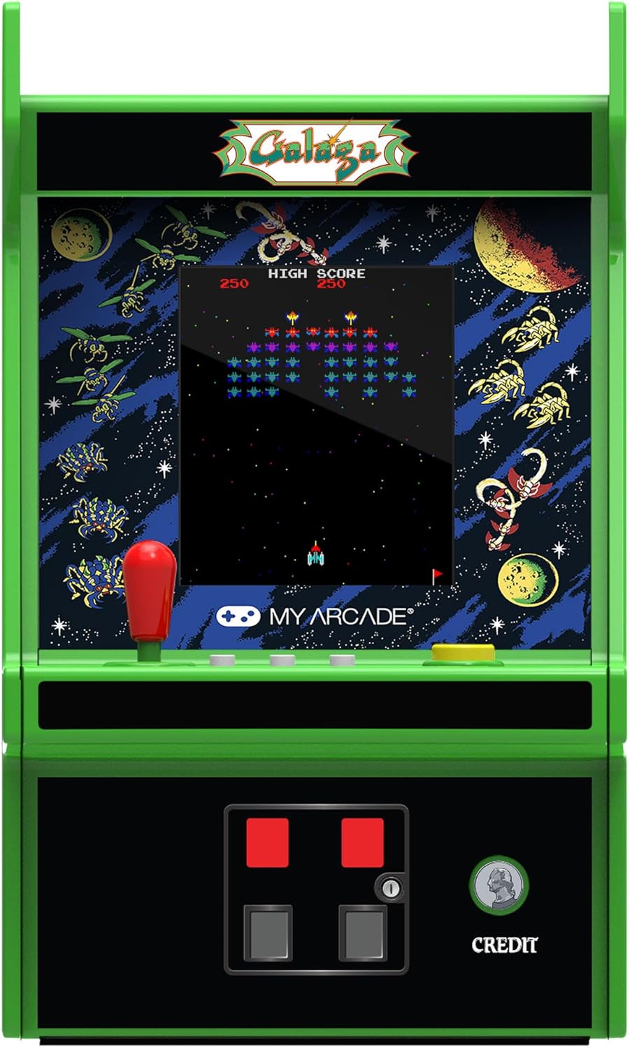 Detalle de My Arcade DGUNL-4195 Galaga/Galaxian Micro Player Pro Portable Retro Arcade