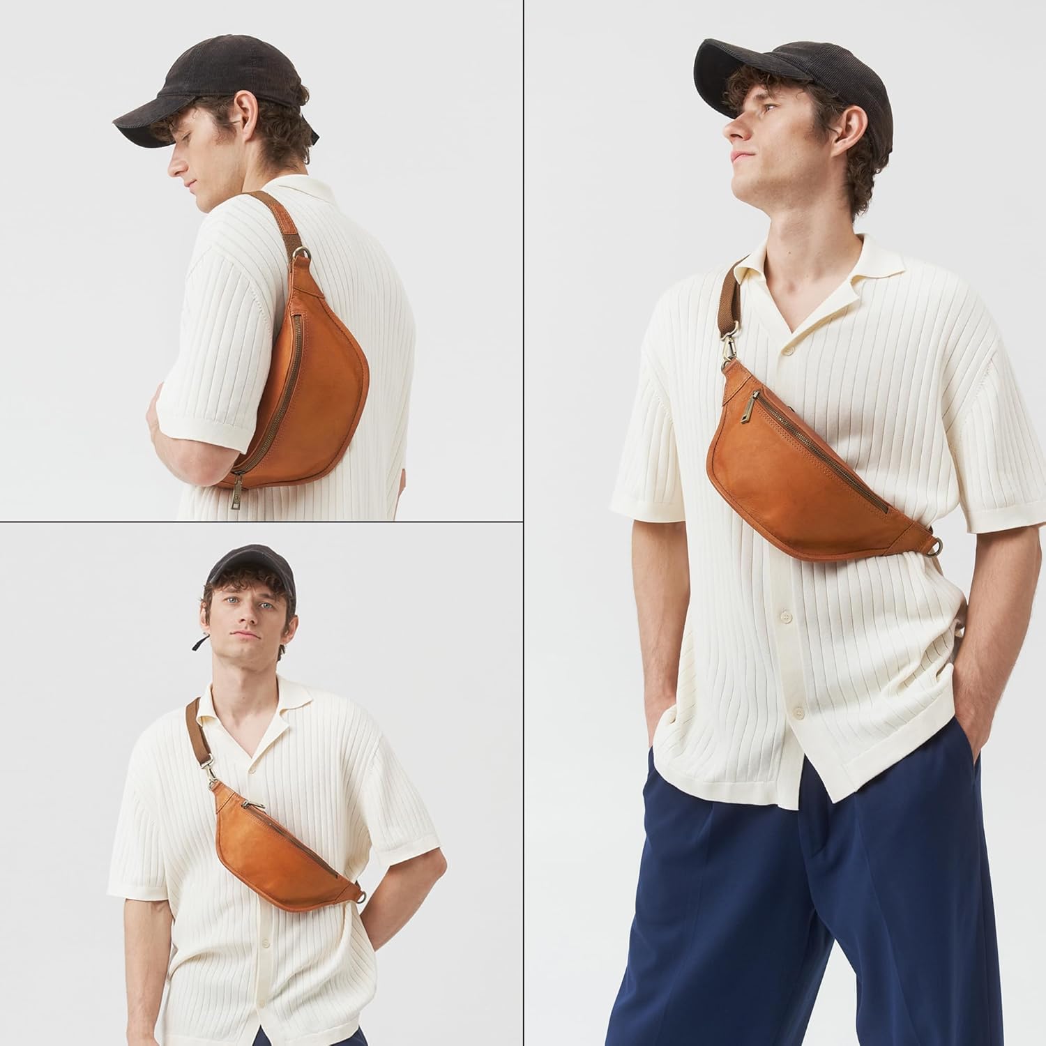 Thumbnail 6 de Berliner Bags Kai Sac Banane cuir marron ⚙