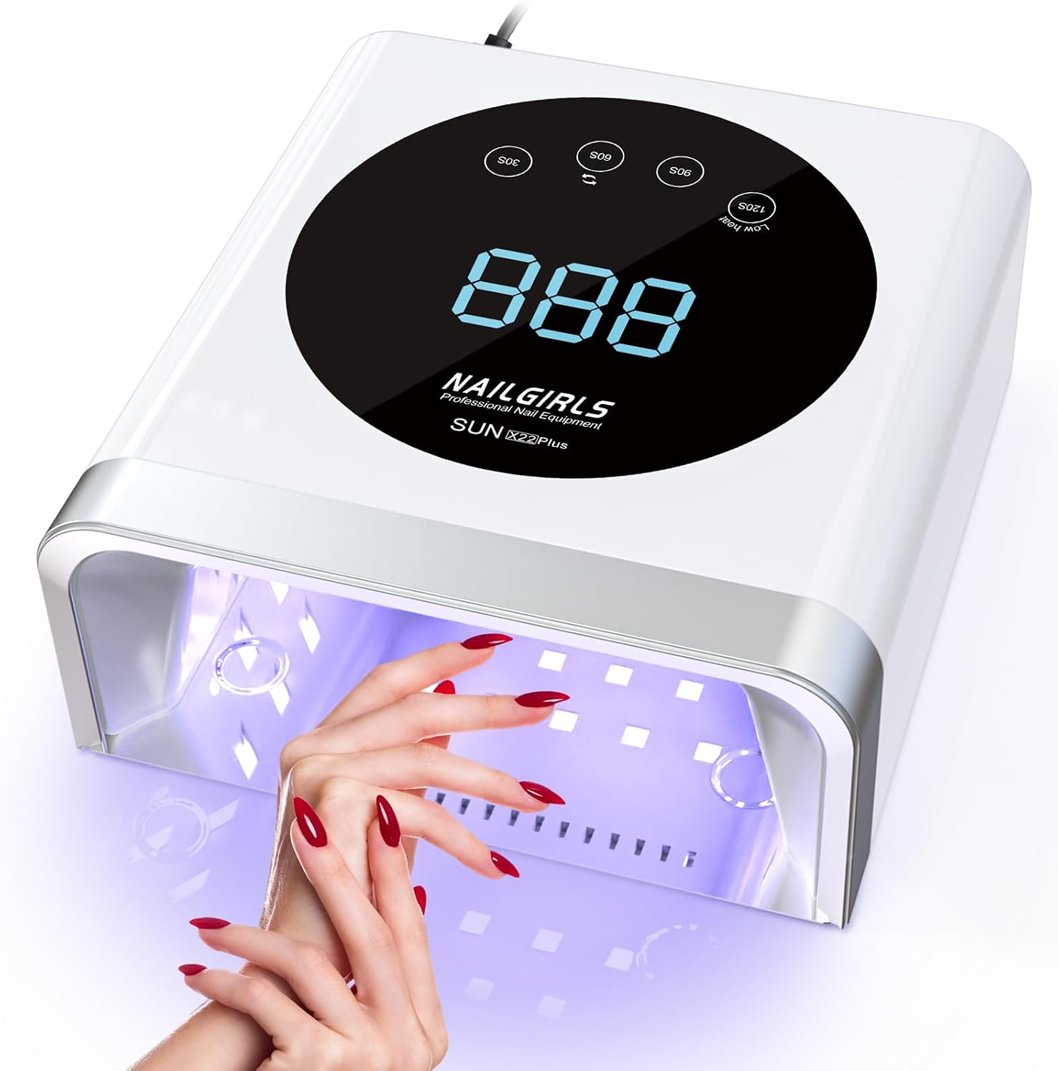 Detalle de NAILGIRLS Non-rechargeable Plug-in Nail Dryer, 150W UV LED Nail Lamp with Sensor