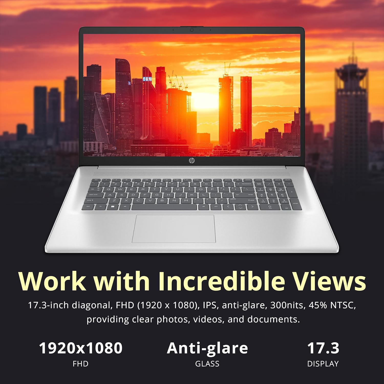 Detalle de HP 17.3-inch laptop with 16GB DDR4