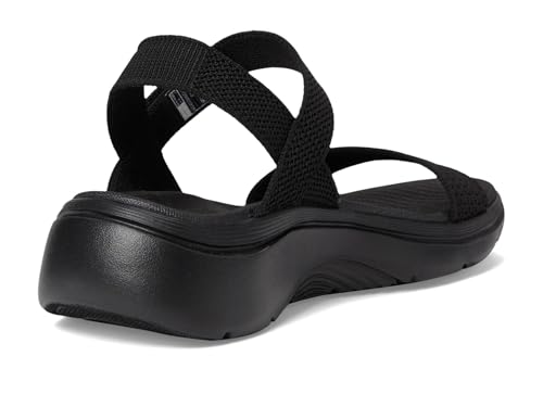 Detalle de Skechers GO WALK ARCH FIT 2.0 SANDAL para Mujer – Sandalia negra con soporte de arco