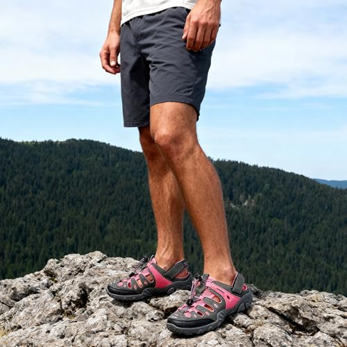 Detalle 2 de SAGUARO Sandalias de Senderismo Hombre, Sandalias Cerradas, Rosa, Talla 36