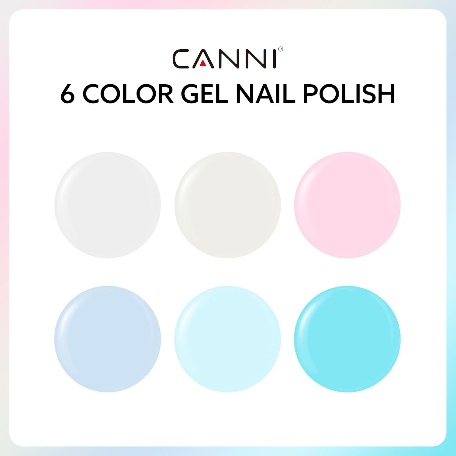 Detalle 2 de CANNI Pastel Gel Nail Polish Set, 6 pack