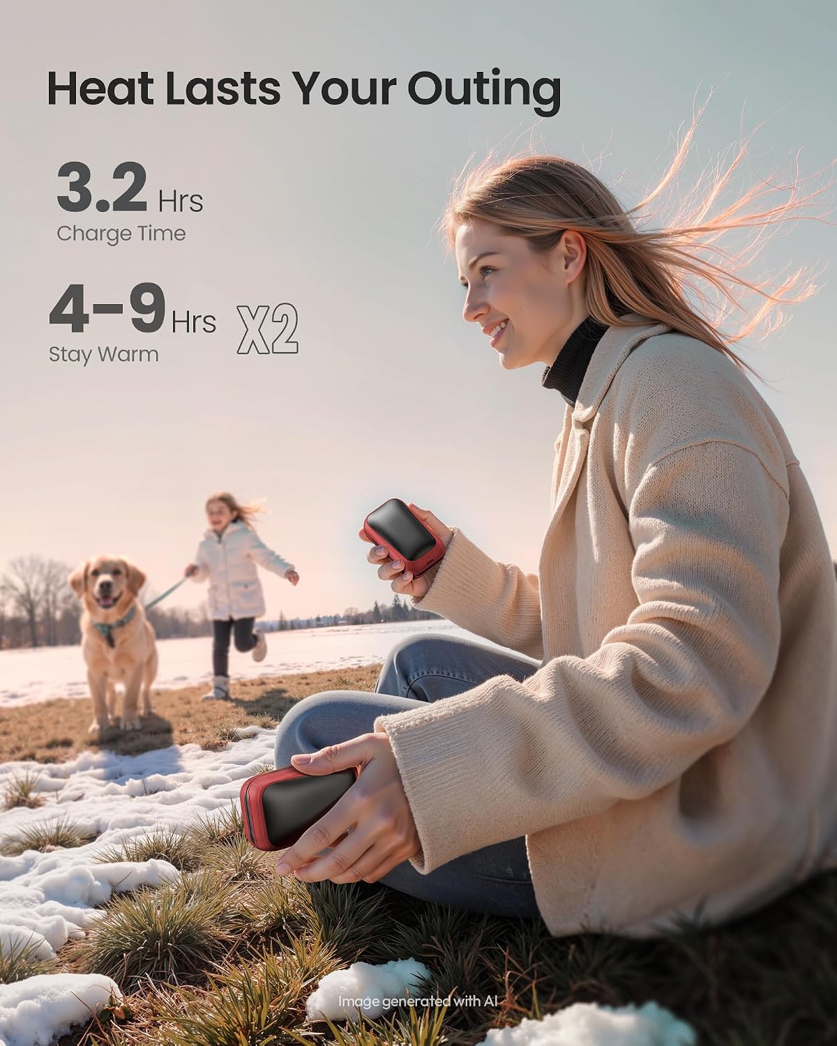 Thumbnail 3 de Gaiatop HW-07 Rechargeable Hand Warmers, Magnetic 2-Pack with 3 Heat Levels