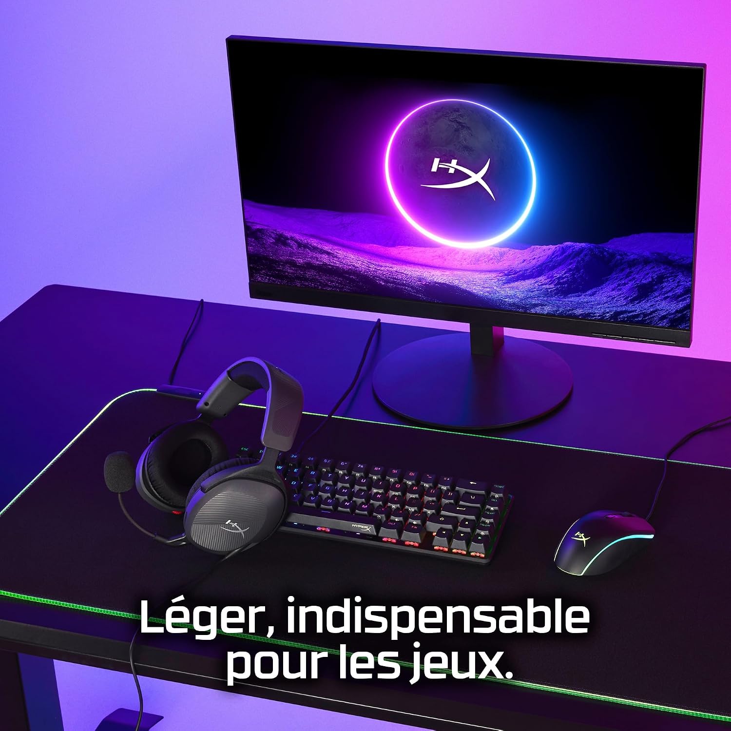 Detalle de HyperX Cloud Stinger 2 Core : casque léger avec micro pivotant et DTS Headphone:X