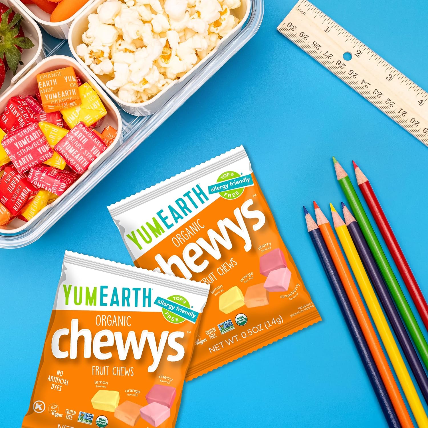 Thumbnail 3 de YumEarth Organic Chewys Fruit Chews, 35 Individually Wrapped 0.5 oz Packs