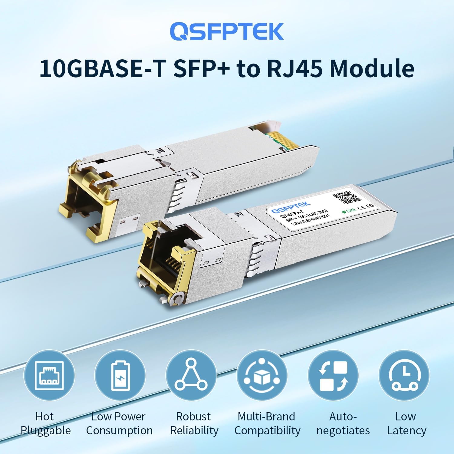 Thumbnail 6 de 2-Pack 10GBASE-T SFP+ Module: 10G SFP+ to RJ45 Copper Transceiver for Cisco, Ubiquiti, Netgear and More