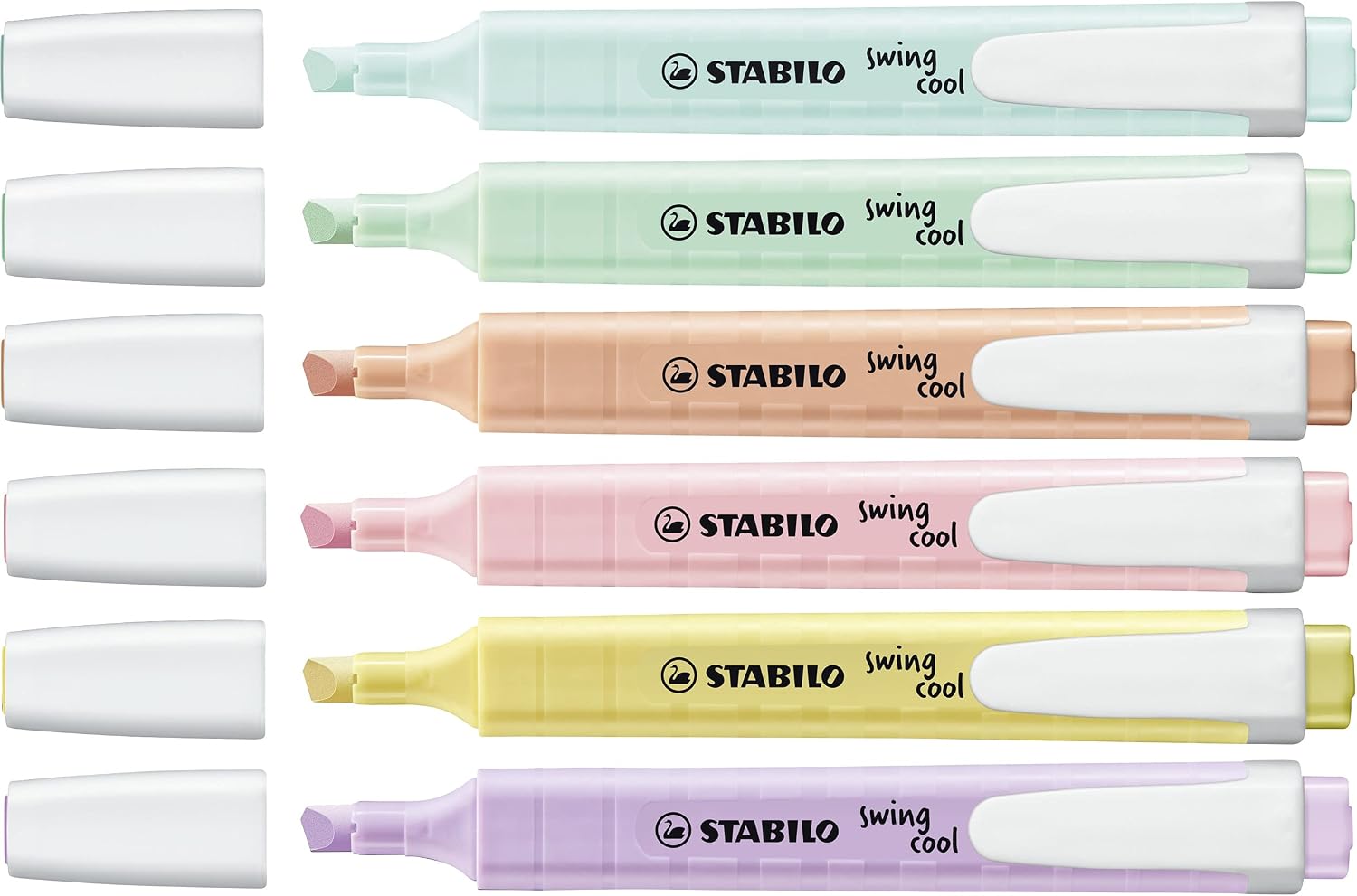 Detalle de STABILO Textmarker swing cool Pastel 6er Pack – schlank, zuverlässig und farbenfroh
