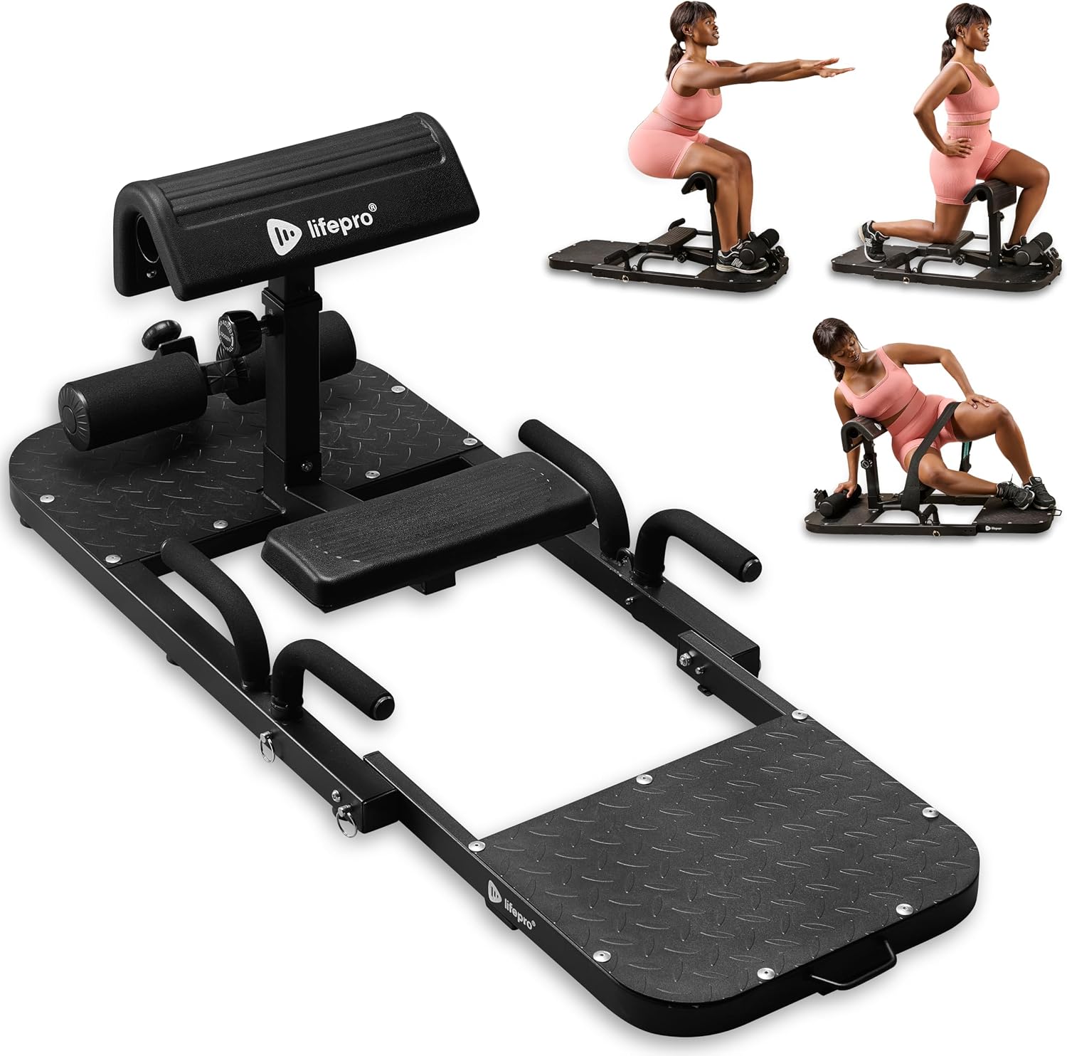 Detalle de Lifepro LP-GLTBLST 2-in-1 Sissy Squat and Glute Machine, Foldable