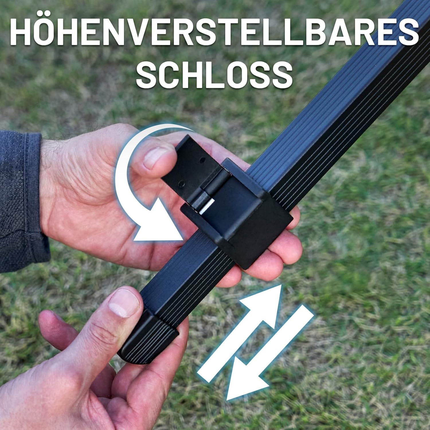 Thumbnail 3 de TIMBER RIDGE Campingtisch klappbar & höhenverstellbar, Aluminium (108 x 71 cm) – schwarz mit Tasche