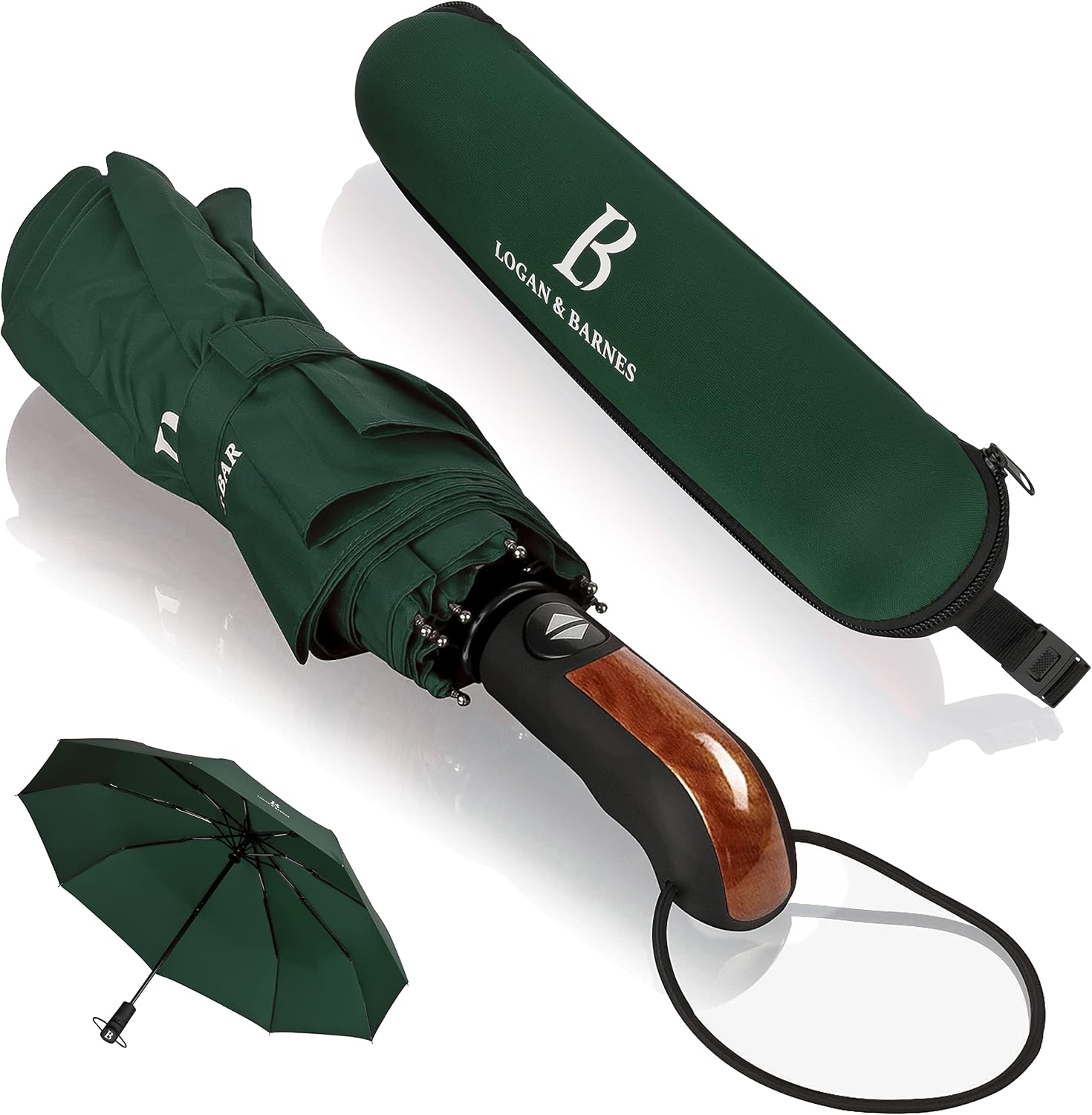 Detalle de LOGAN & BARNES Glasgow Taschenschirm 140 km/h
