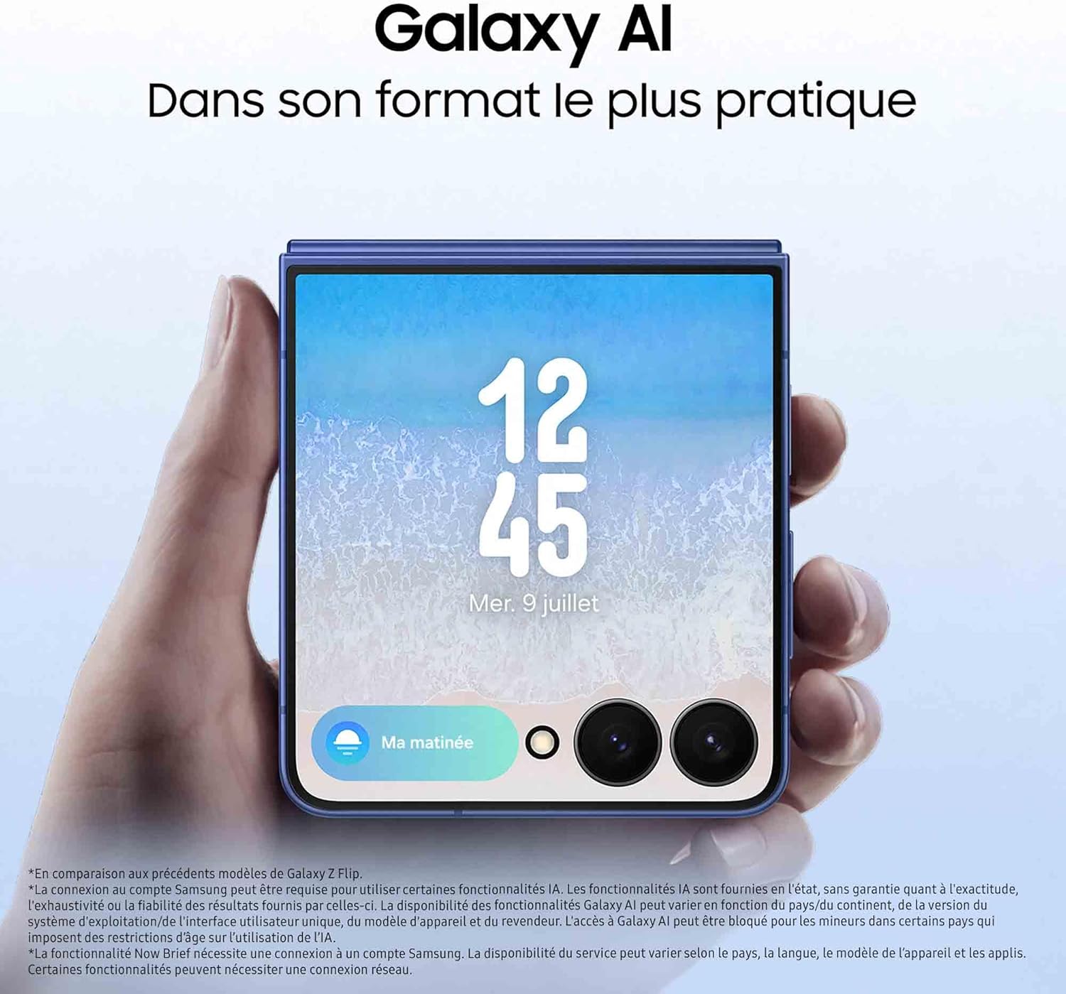 Thumbnail 3 de Samsung Galaxy Z Flip7 - Smartphone Android 5G avec Galaxy AI, 256 Go, Corail (Version FR)