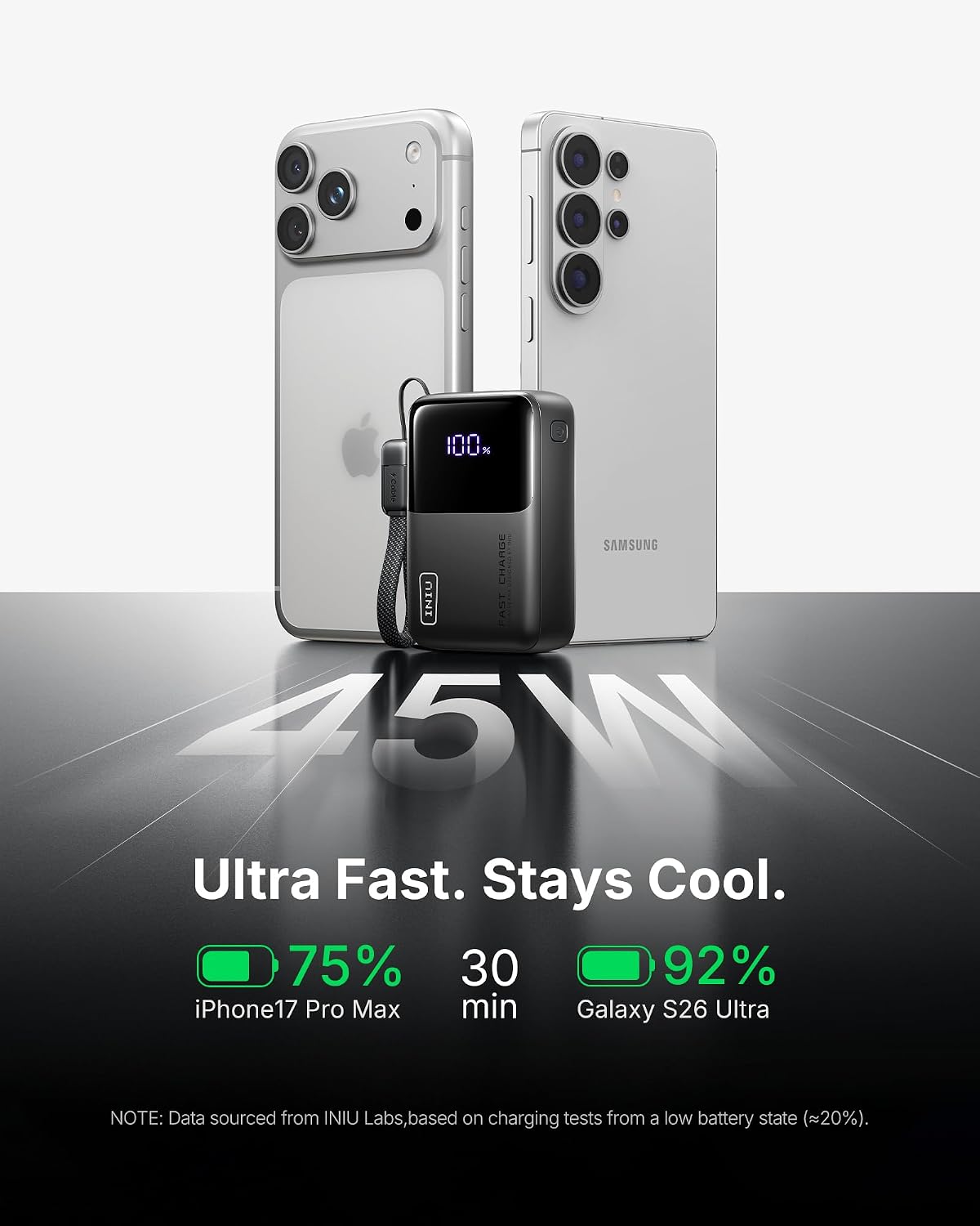 Detalle de INIU portable power bank 10,000mAh