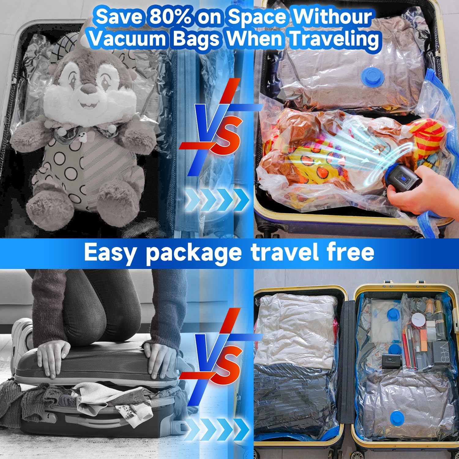 Thumbnail 3 de Nunemosk 12 Pack Vacuum Storage Bags with Wireless Electric Air Pump