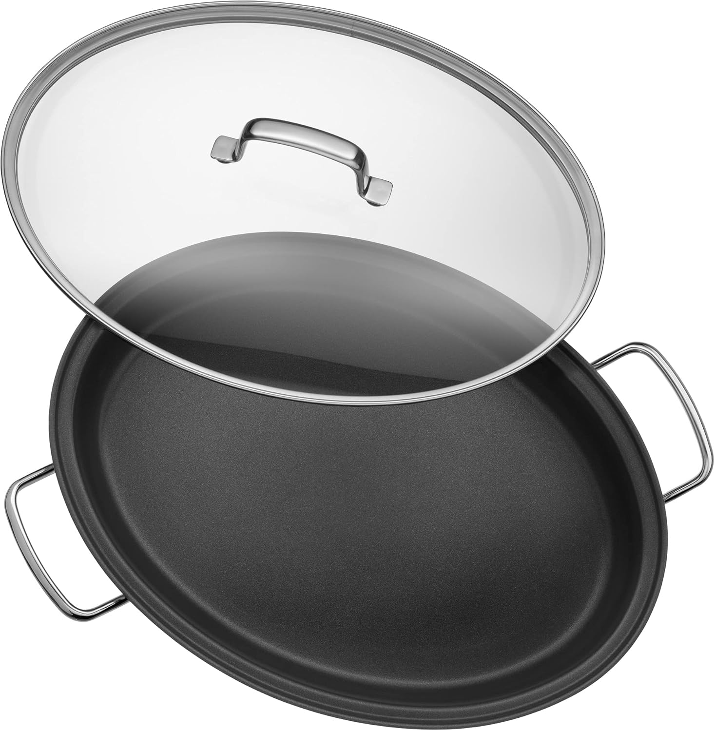 Detalle 2 de WMF Cacerola Baja Oval con Tapa de Cristal 🍲 38cm