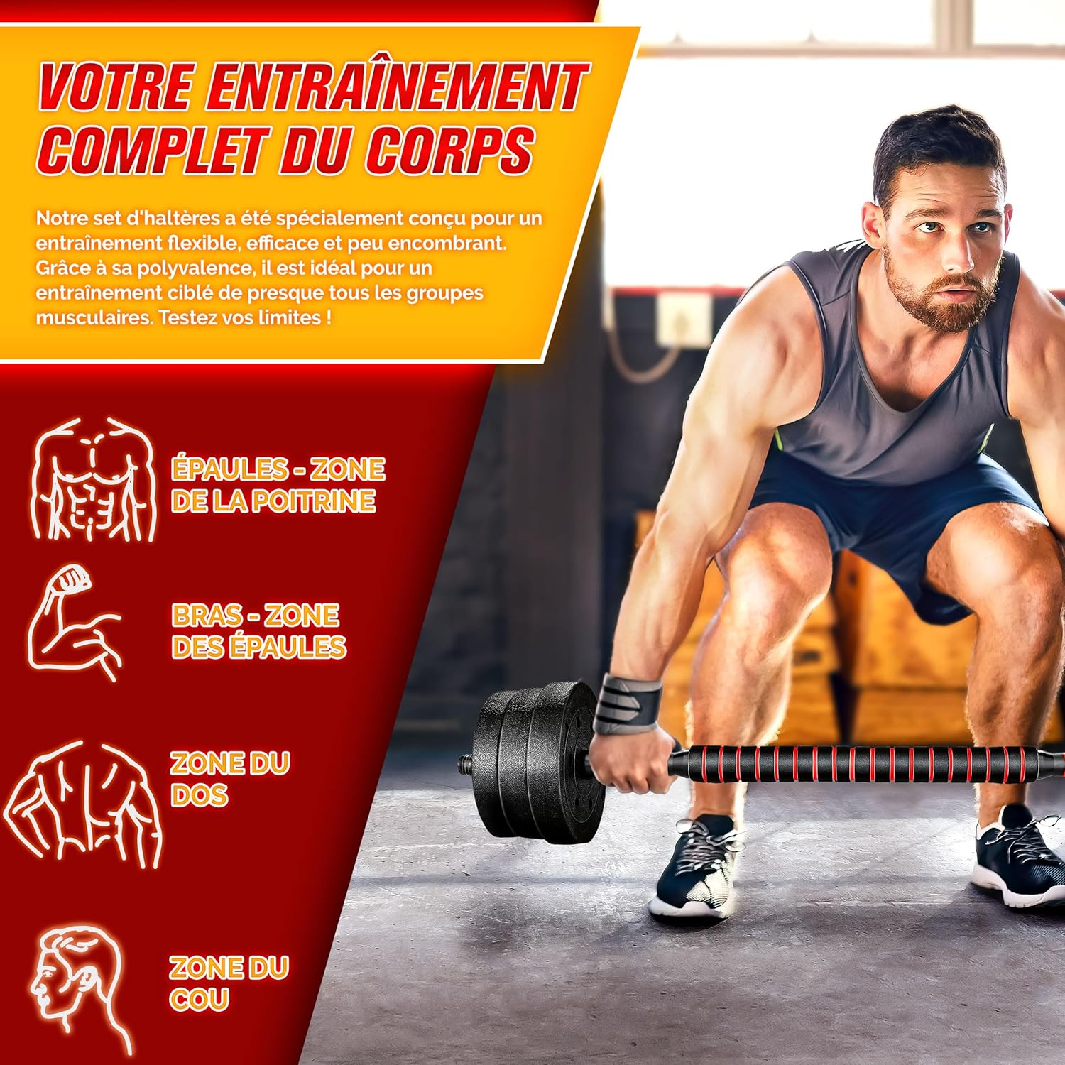 Thumbnail 5 de RE:SPORT Ensemble haltères 15-40 kg 🏋