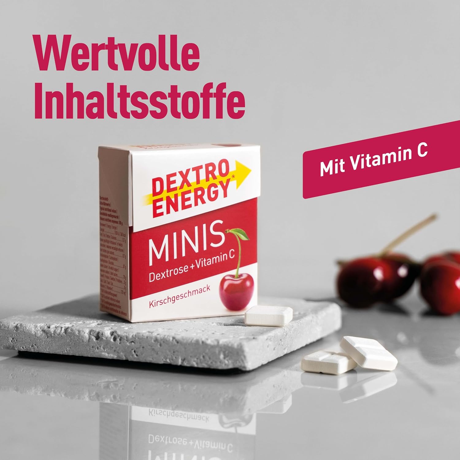 Thumbnail 3 de Dextro Energy Minis Kirsche + Vitaminc C – 12x50g Traubenzucker mit Vitamin C