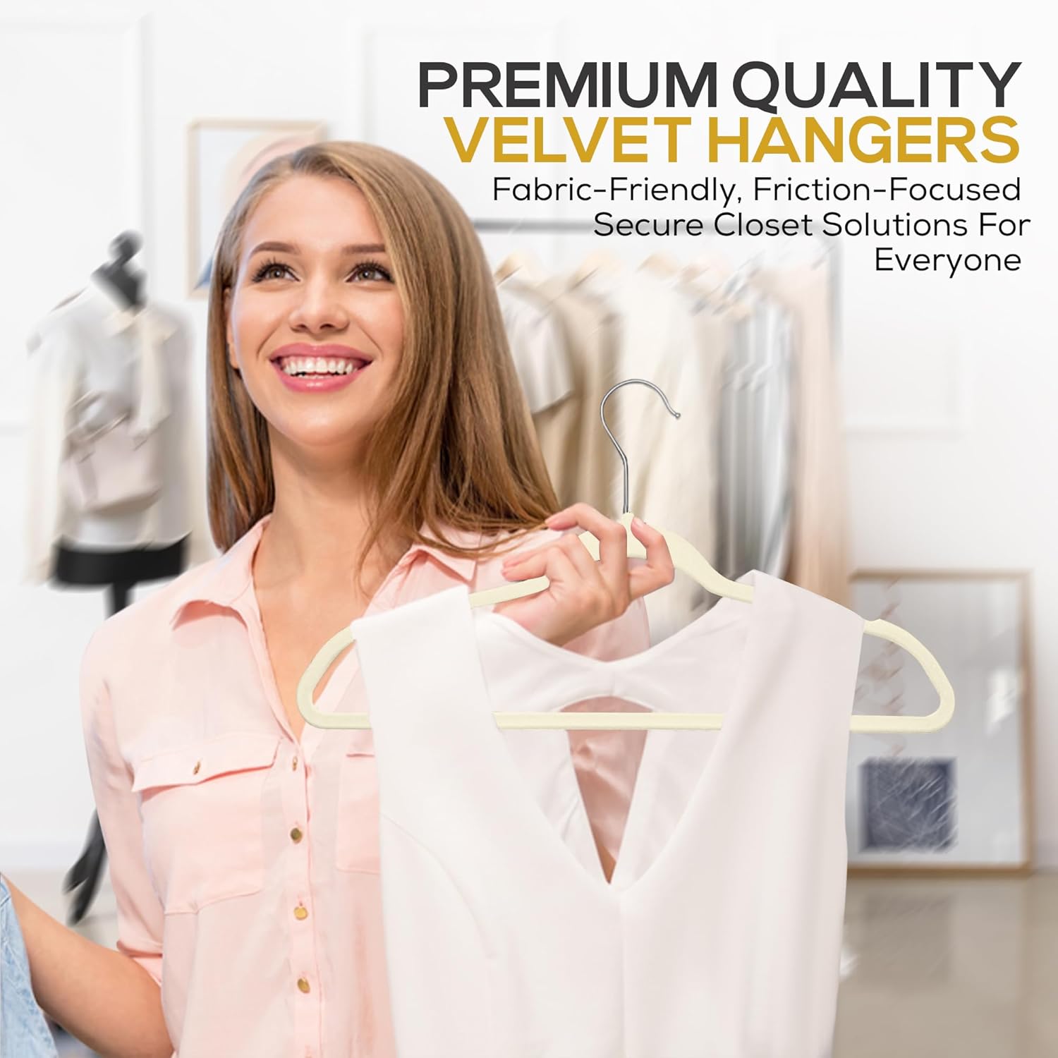 Thumbnail 4 de Techzoo Velvet Hangers 50-Pack — Ultra Thin Closet