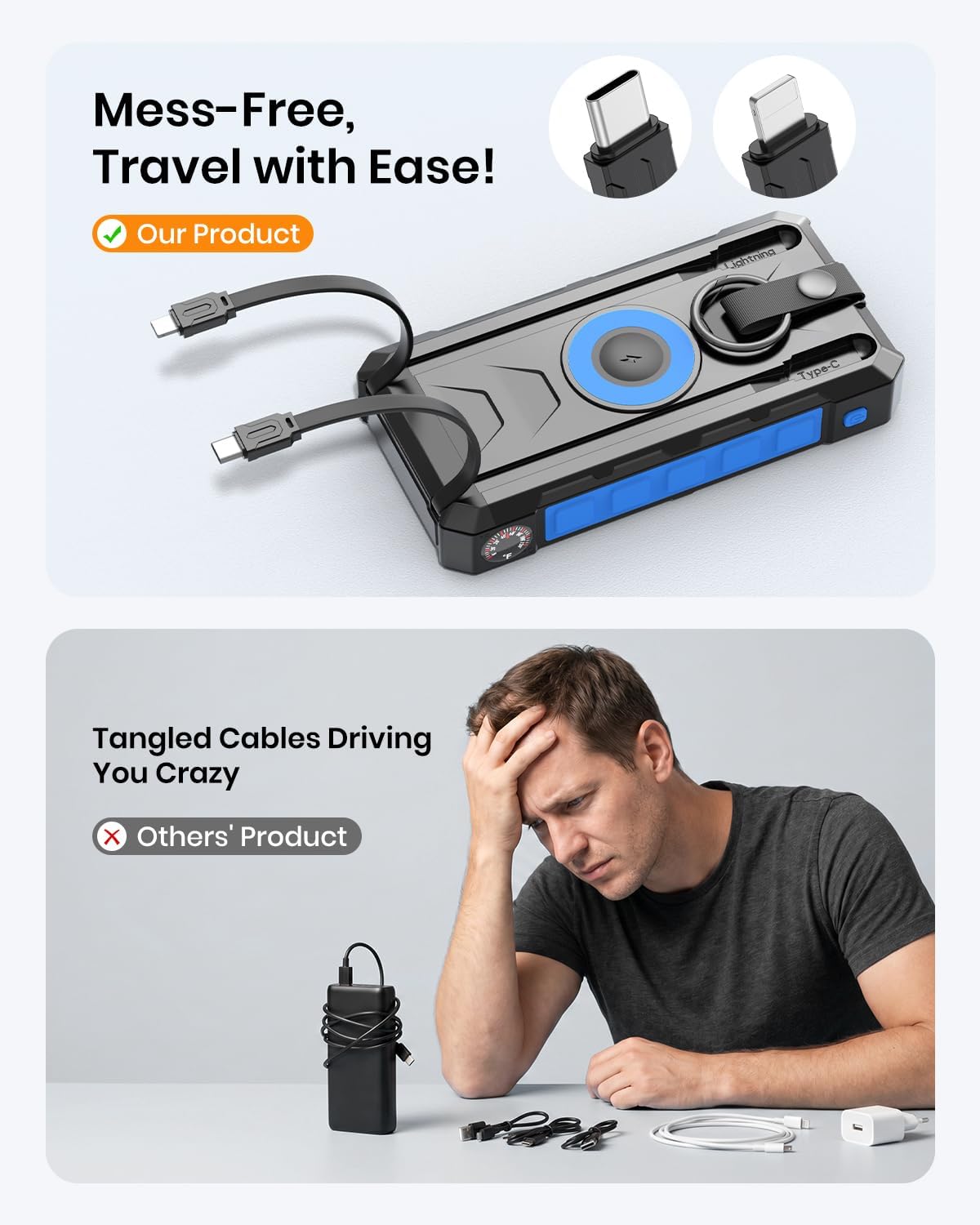 Thumbnail 5 de SOARAISE SPB2601 50,000mAh Solar Power Bank, 22.5W USB-C and Wireless Charging