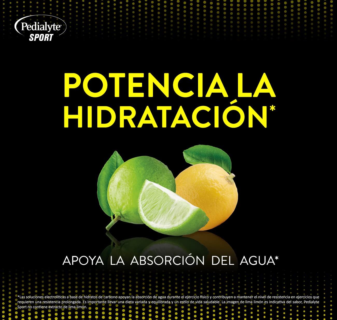 Detalle 2 de Pedialyte Sport Lima Limón 🍋, Hidratación con Electrolitos, 6 sobres