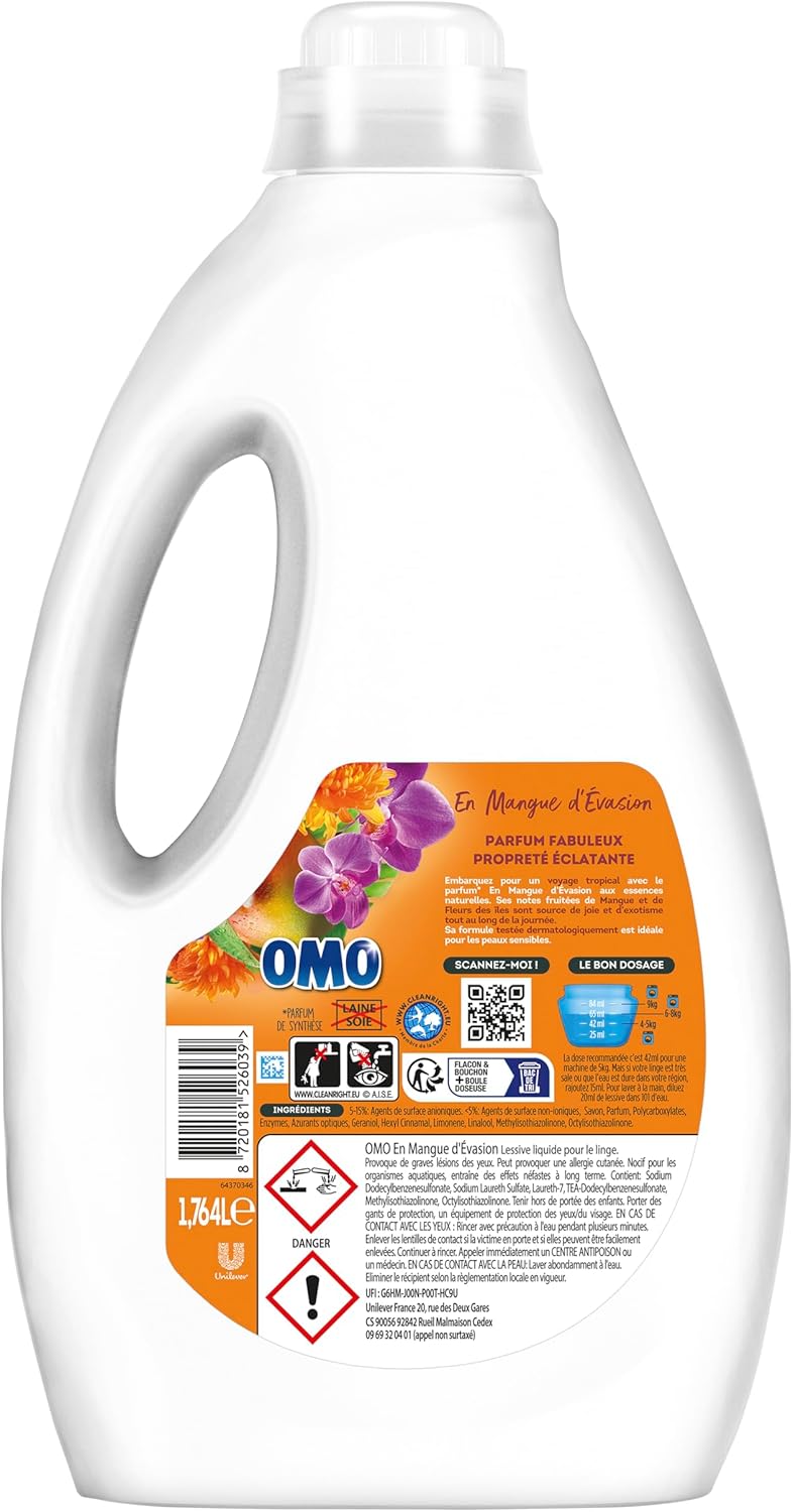 Thumbnail 2 de OMO Lessive liquide En Mangue d'Évasion – 210 lavages (lot 5×42)