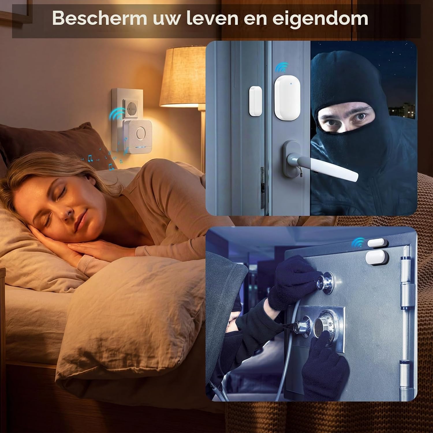 Detalle 2 de BITIWEND Wireless doorbell deur- en raamsensor met 58 tonen en bereik tot 182 m