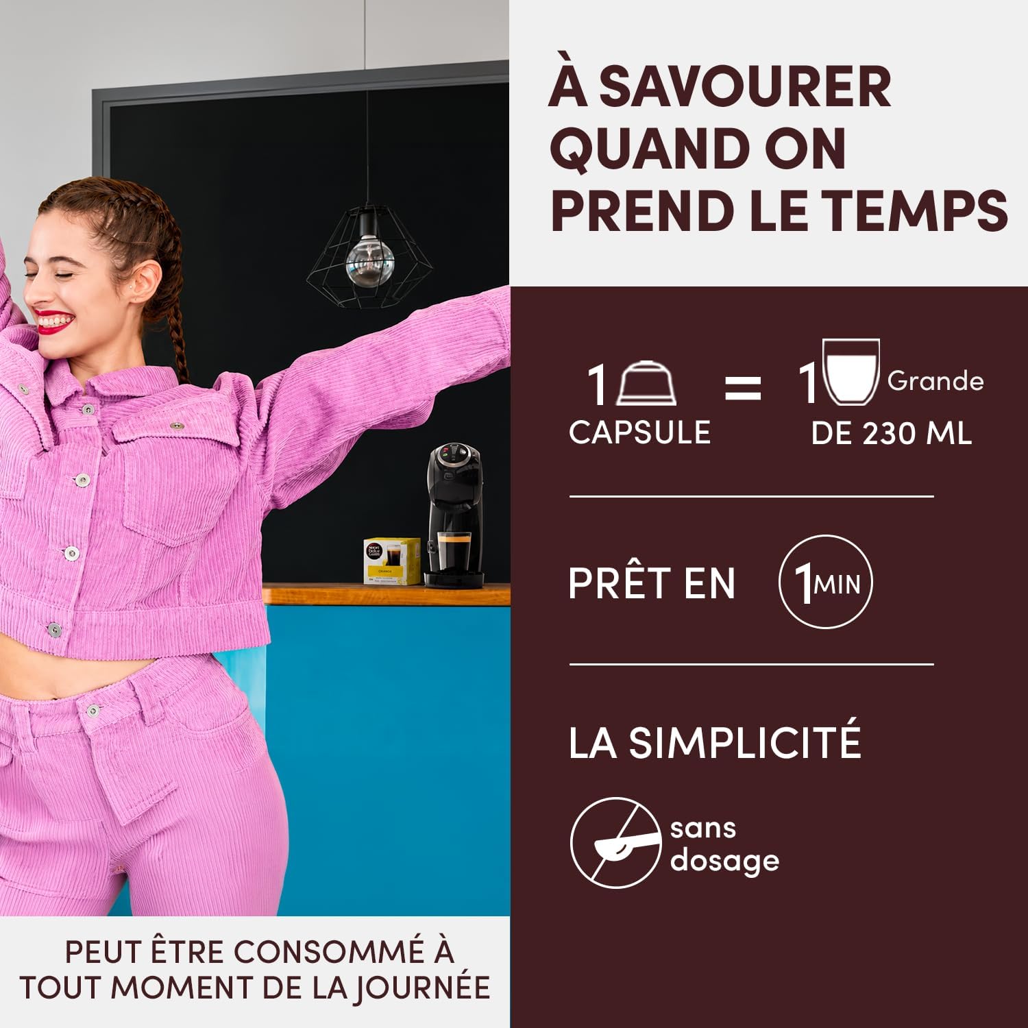 Detalle de NESCAFÉ Dolce Gusto Grande – Café Capsule Intensité 5 – Arabica & Robusta – 90 capsules (3 boîtes x 30)