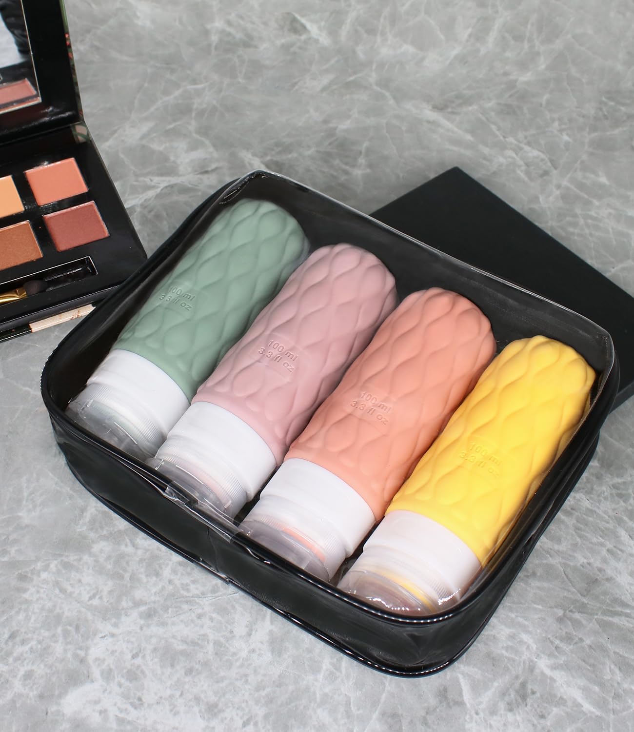 Thumbnail 4 de Lericttor 100ml Silicone Travel Bottles for Toiletries – 4-Pack with Clear Wash Bag