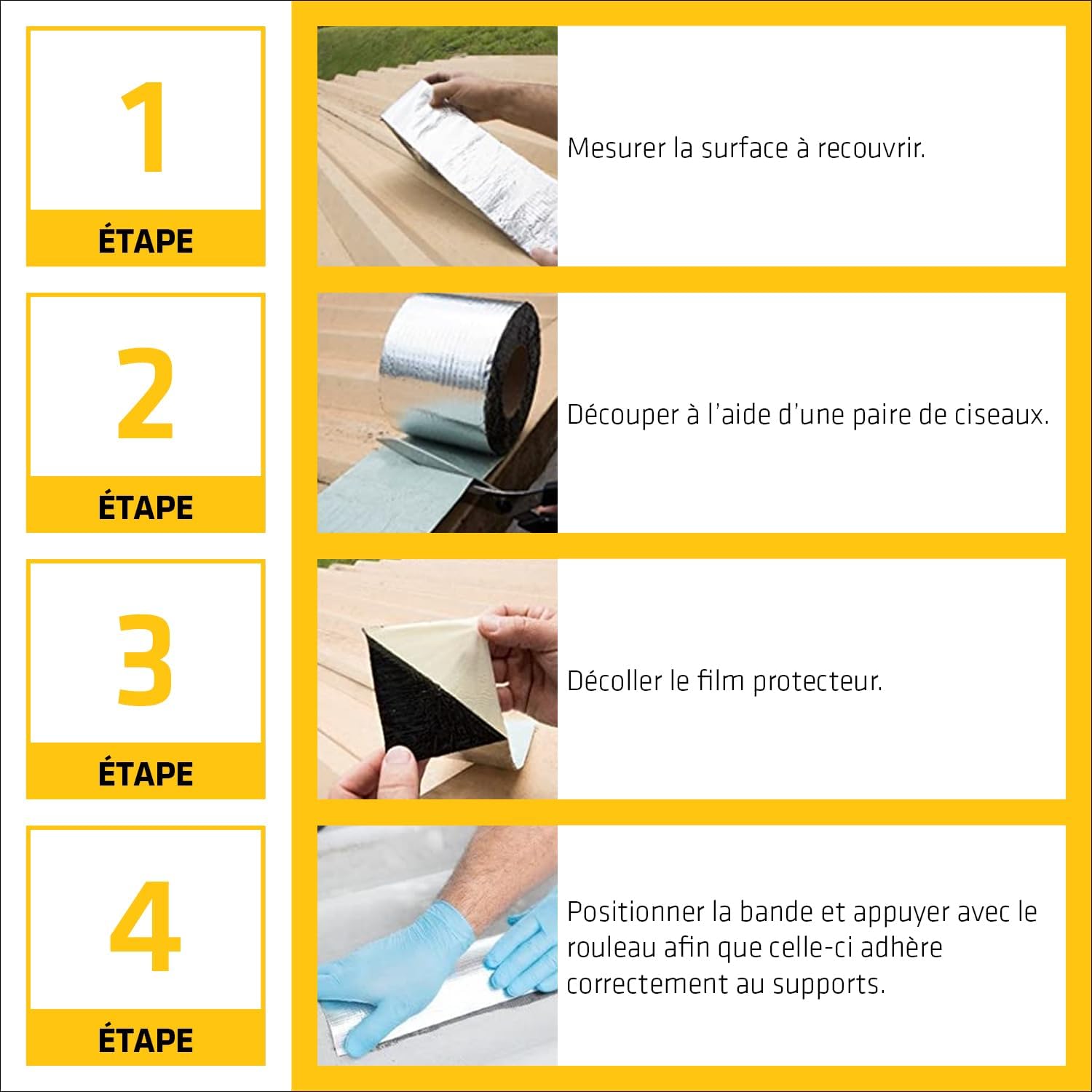 Detalle de Bande d'étanchéité autocollante SIKA Multiseal Terre Cuite 200 mm x 10 m – Multisupports
