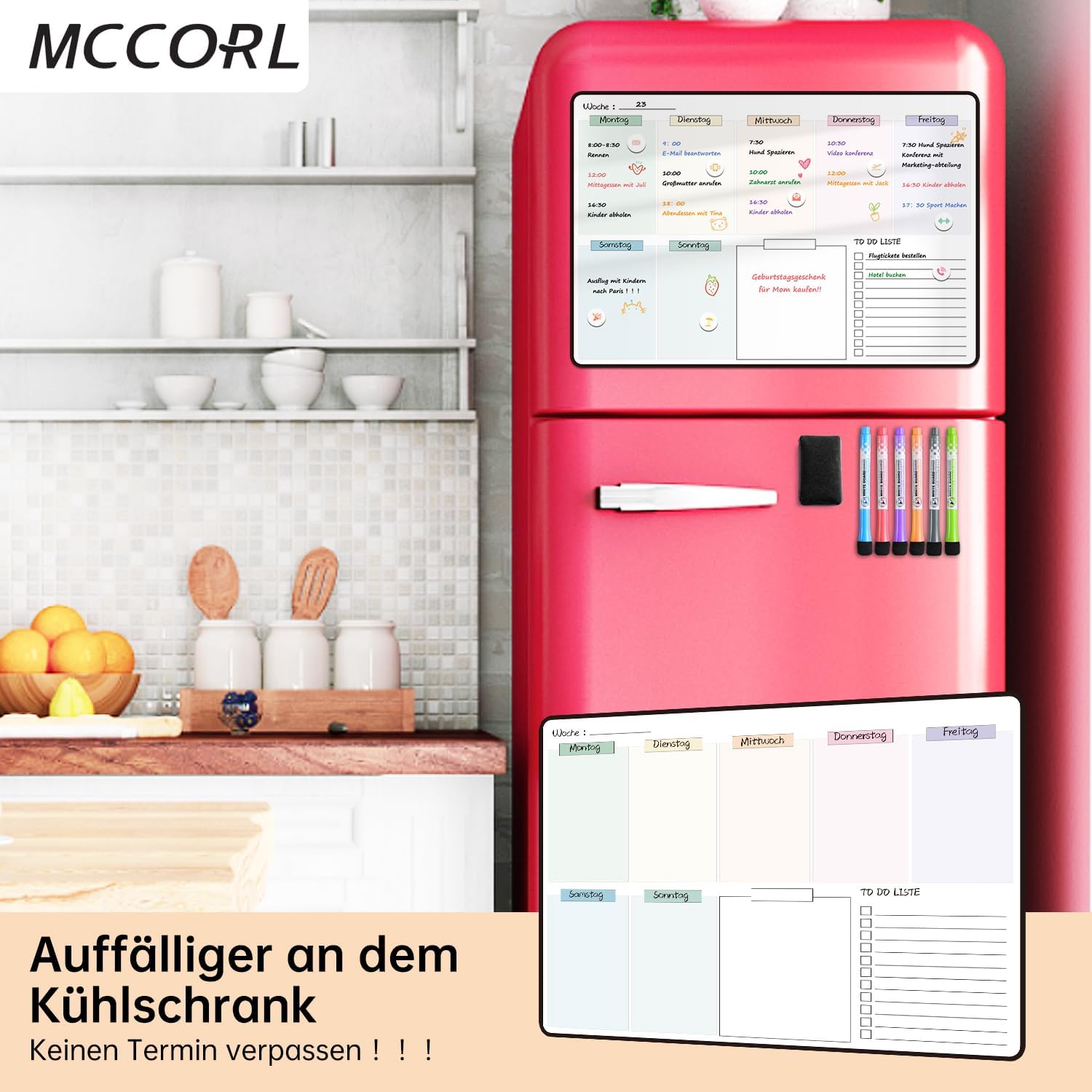 Thumbnail 2 de MCCORL Magnetisch Whiteboard 42×28 cm 📅