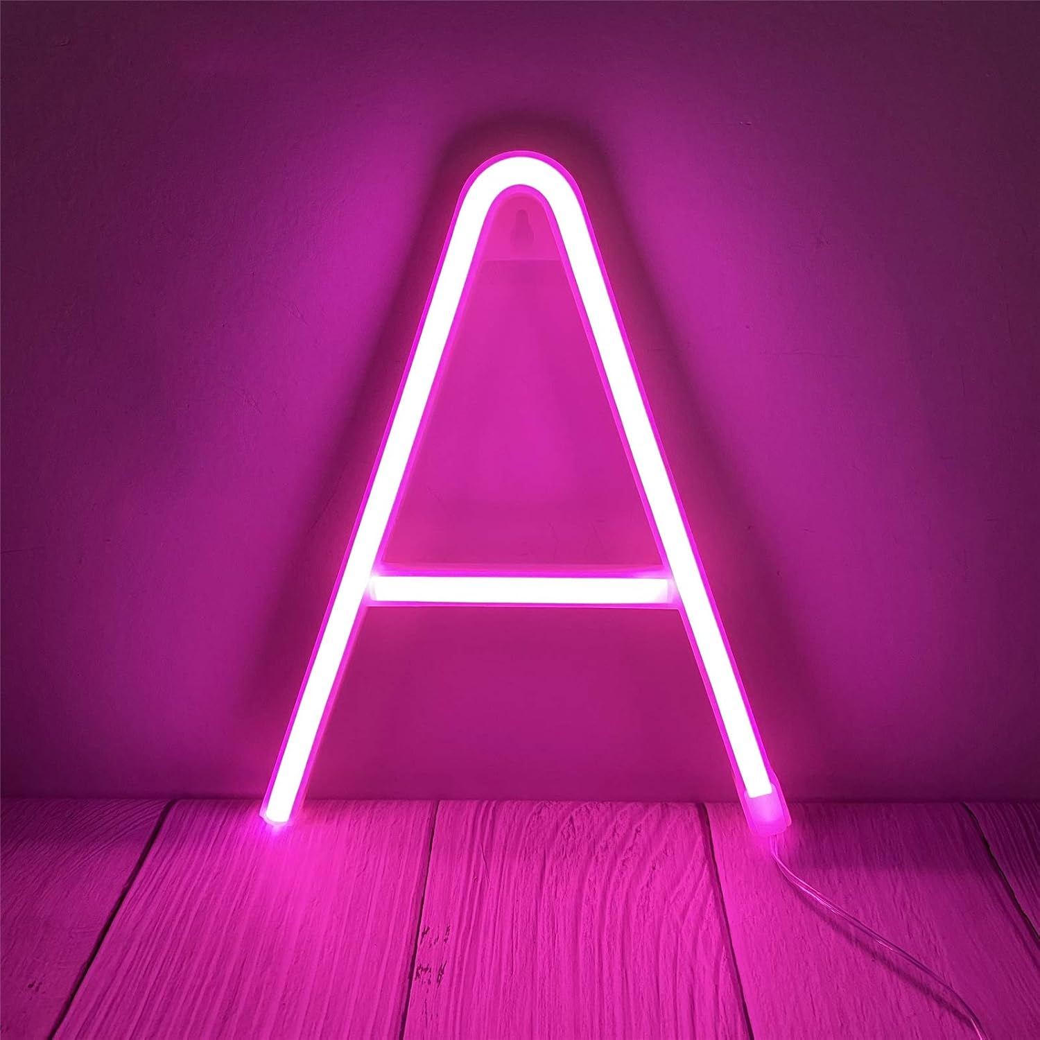 Detalle de DWOOKE LED Letter Lights - Pink Neon Signs (A)