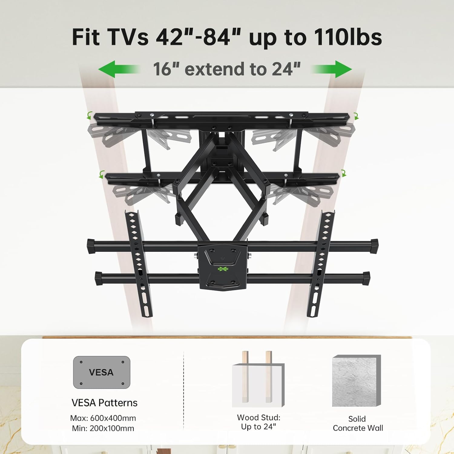 Thumbnail 1 de USX MOUNT TV Wall Mount for 42-84" TVs 110 lbs