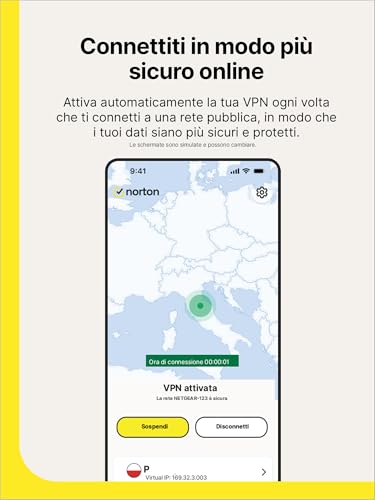 Thumbnail 4 de Norton VPN Plus 2026 | 5 Dispositivi, rinnovo annuale e attivazione via email
